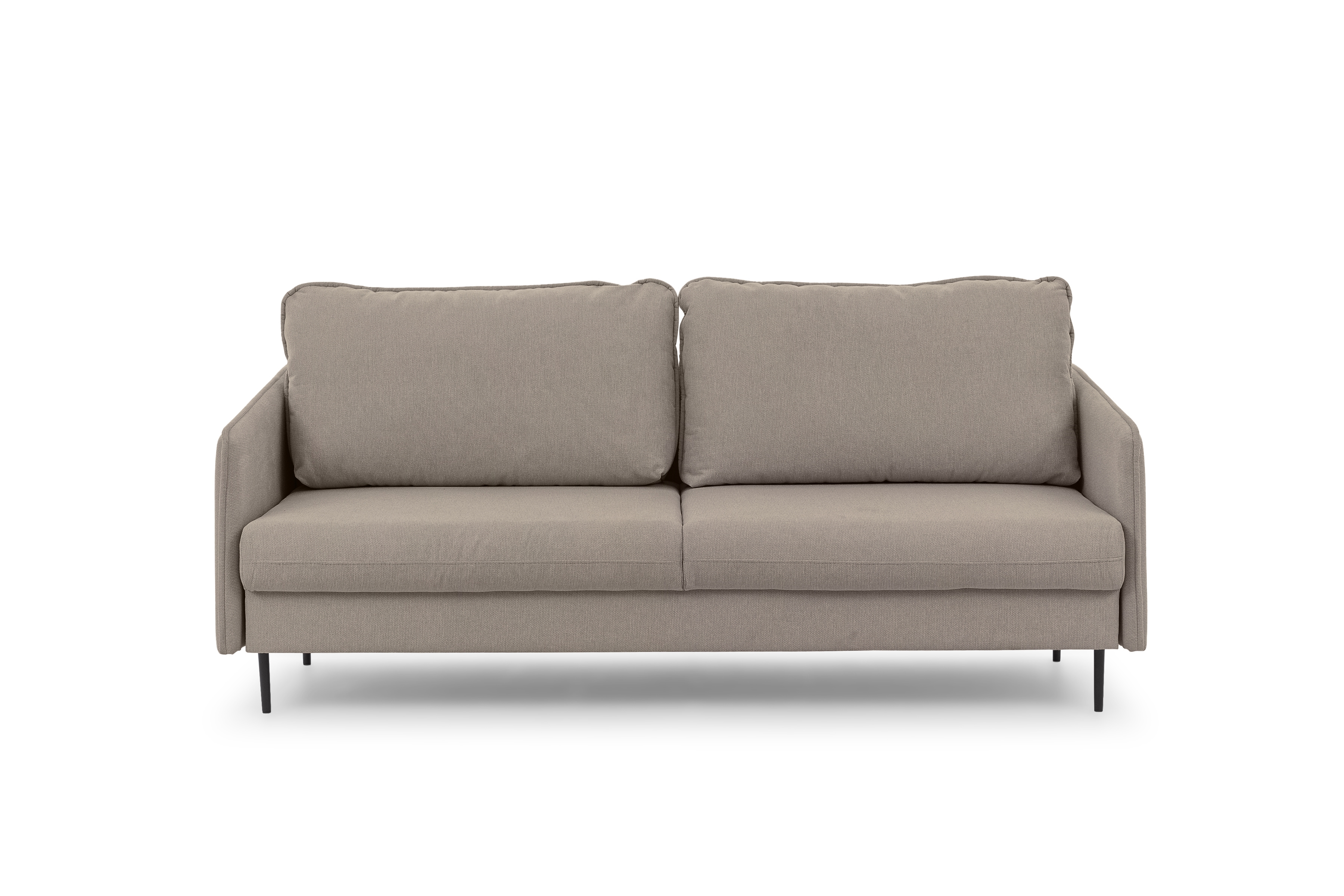 Pohovka s funkciou spánku Taila - Rosario 461 Pohovka s funkciou spánku Taila - ciemnobezowa plecionka Rosario 461 / čierny nožičky