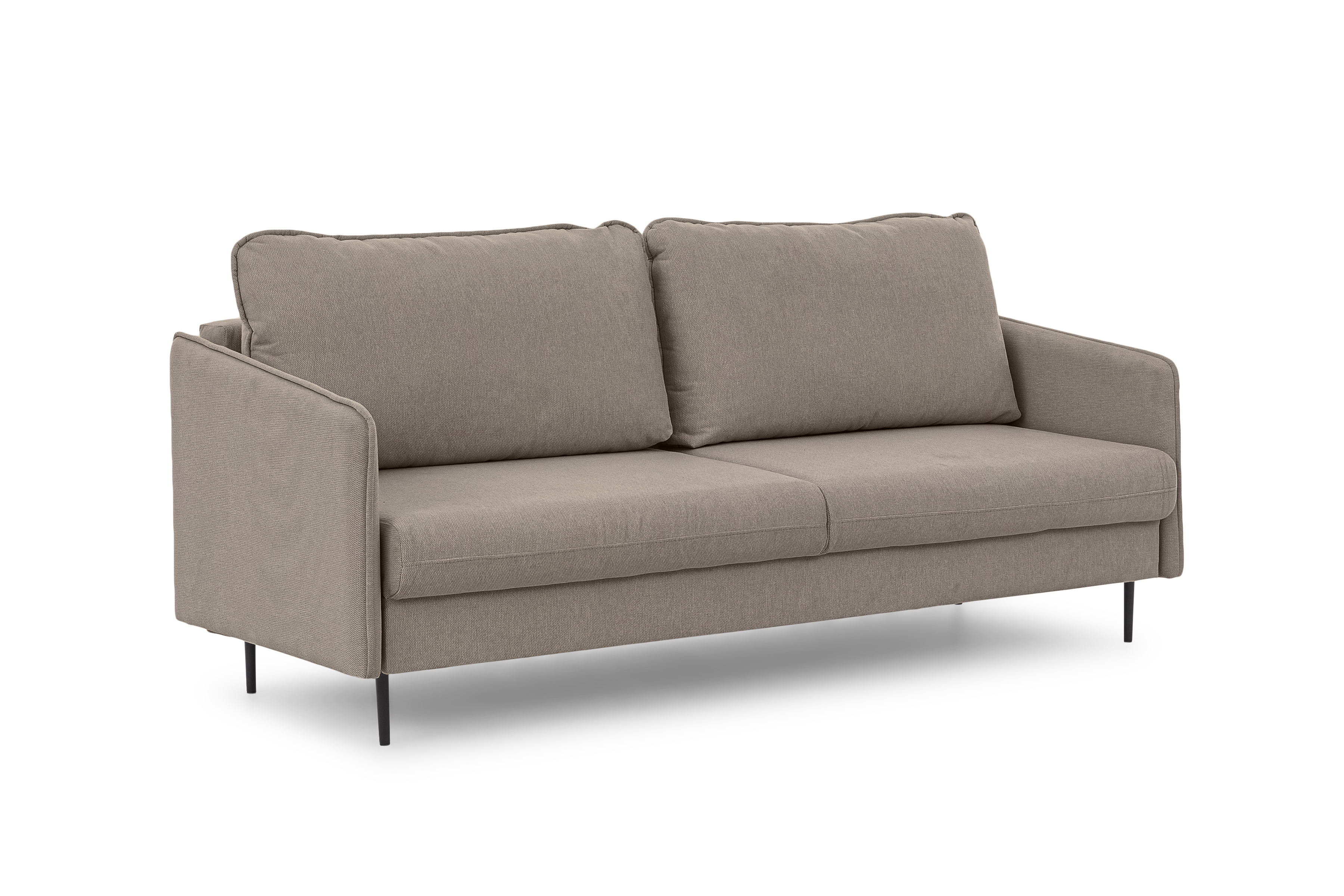 Pohovka s funkciou spánku Taila - Rosario 461 Pohovka s funkciou spánku Taila - ciemnobezowa plecionka Rosario 461 / čierny nožičky