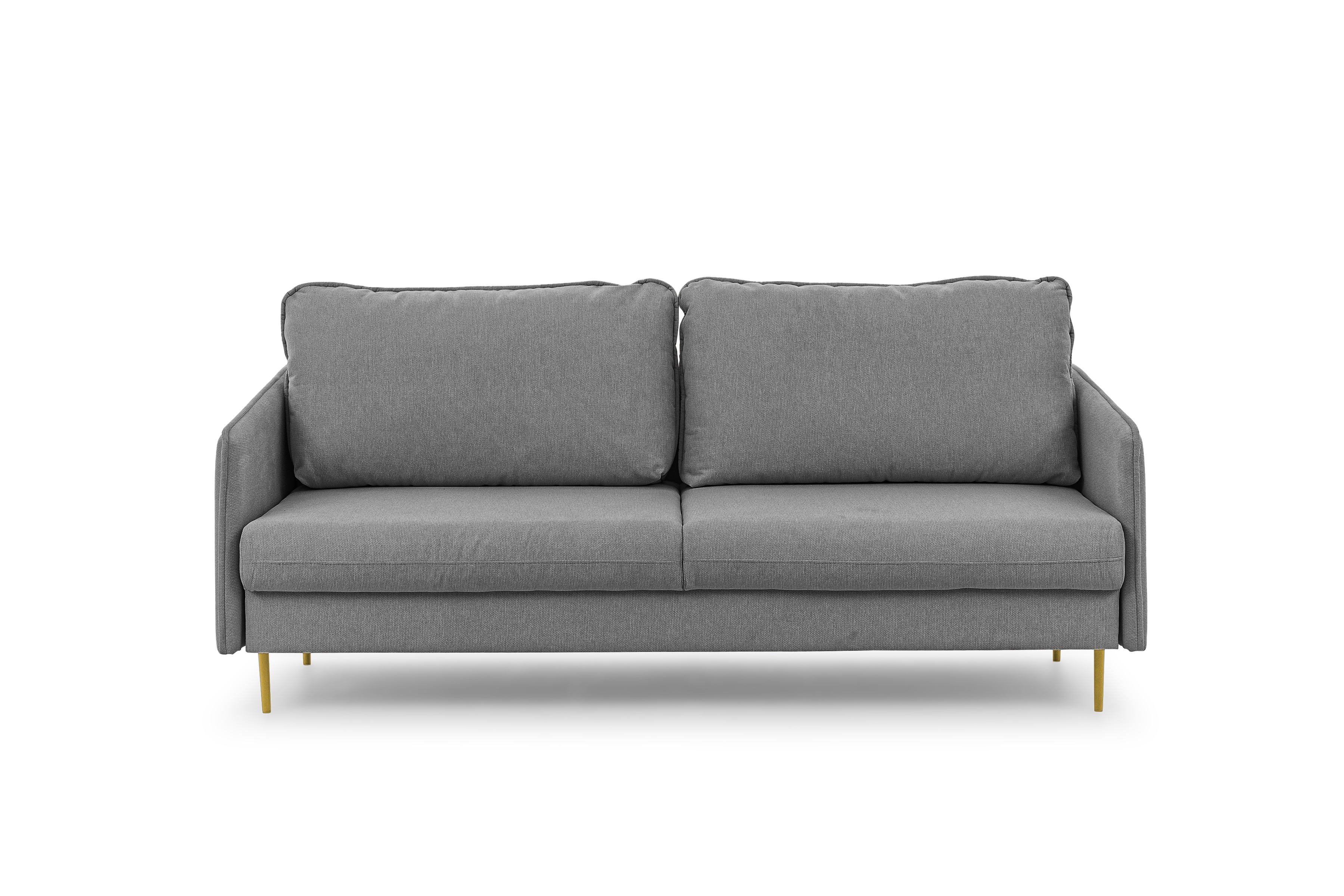 Rozkladacia pohovka Taila - šedá pletenina Gemma 86 / zlaté nožičky Pohovka z miekkim siedziskiem 