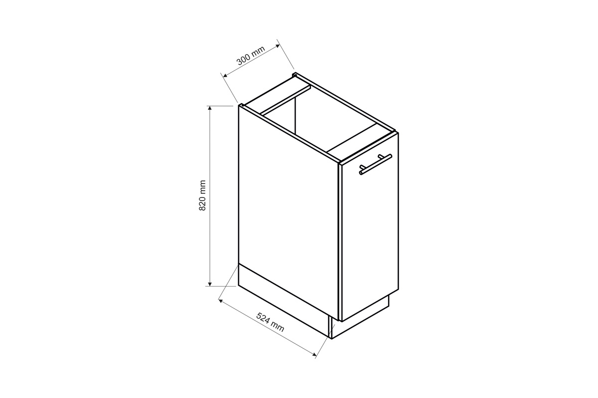 Kate D30 P/L - dolná skrinka Skrinka kate 