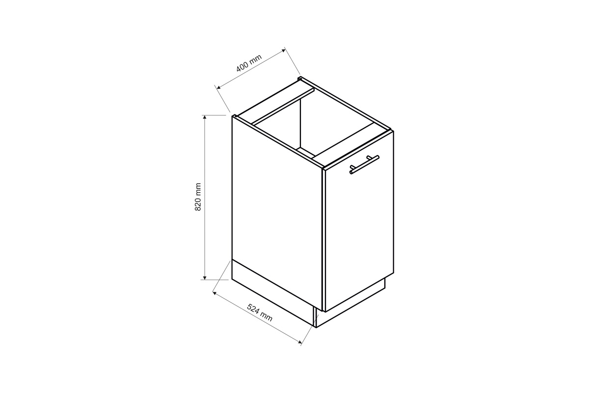 Kate D40 P/L - dolná skrinka Skrinka kate 