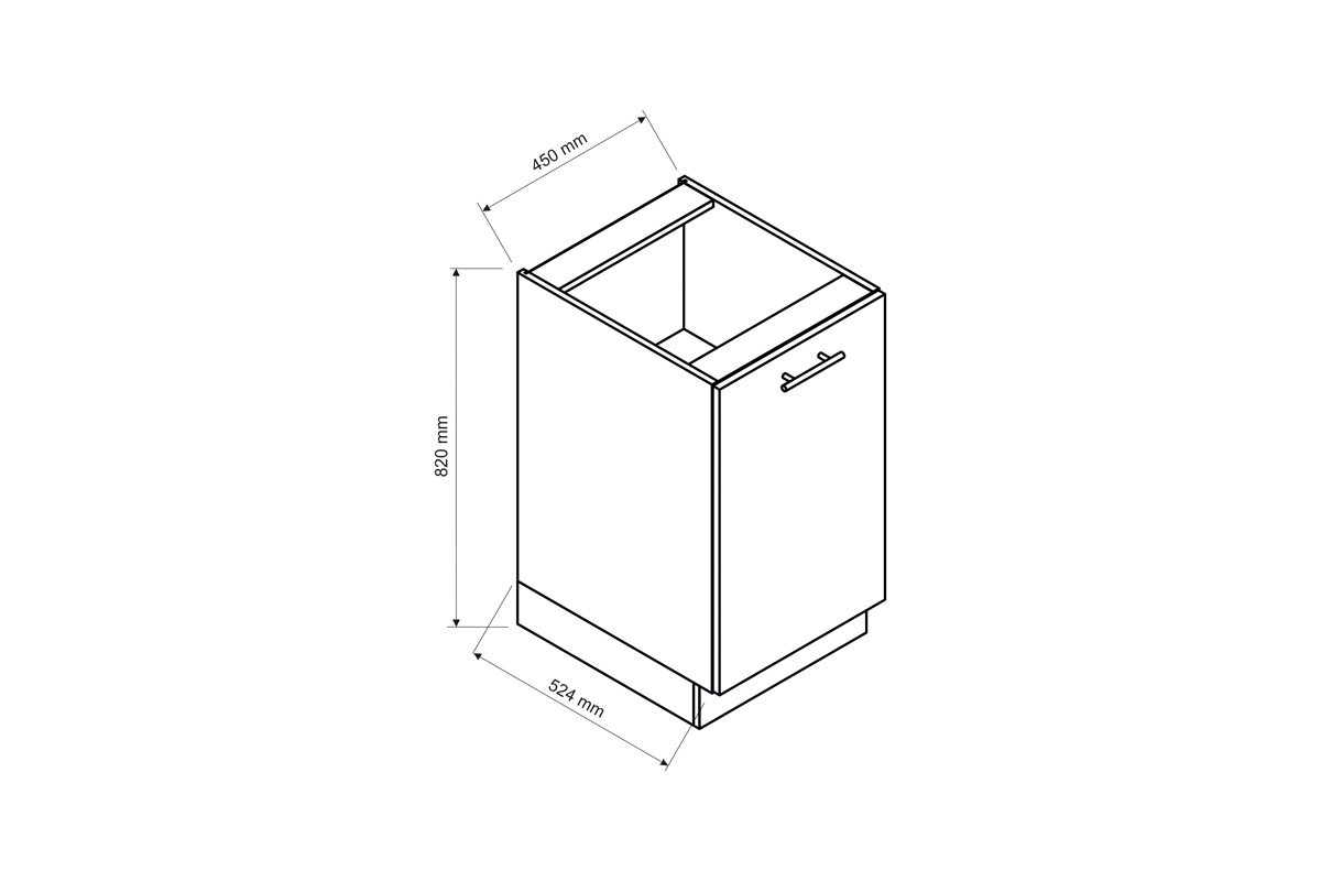 Spodní skříňka Kate D45 P/L Skříňka kuchyňská kate 
