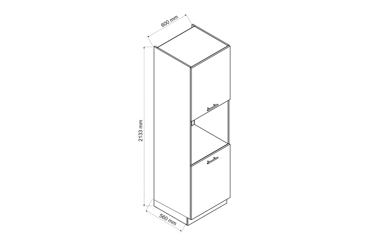 Kuchyňský regál Kate D60 PK/2133 P/L pro vestavnou troubu Skříňka kuchyňská kate