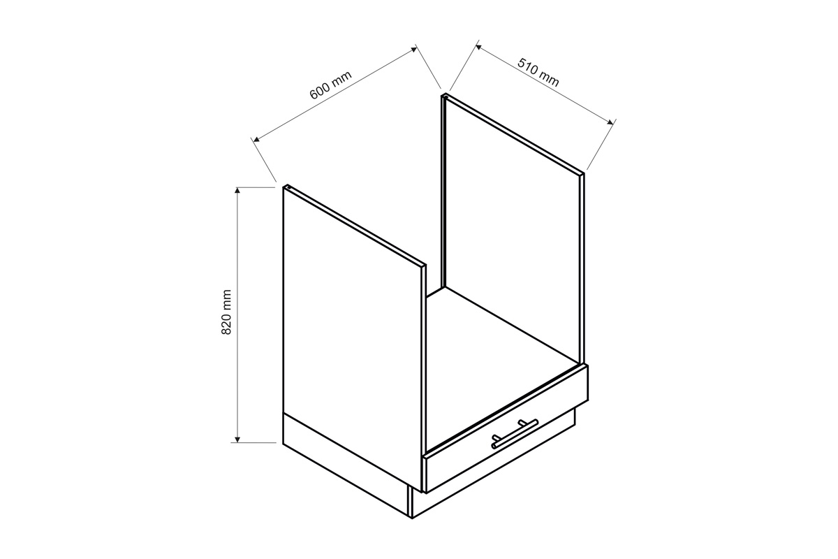 Spodní skříňka Kate DK60 pod vestavnou troubu Skříňka do kuchyně kate 