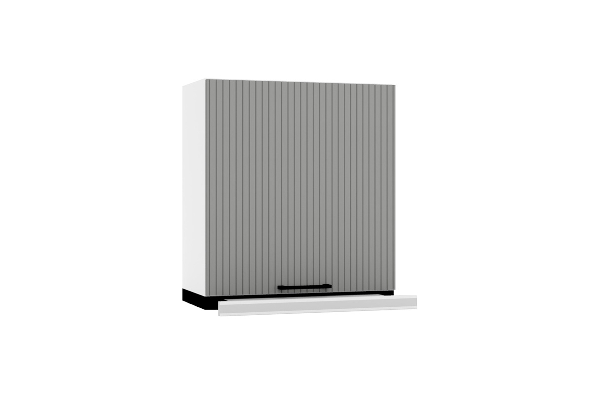 Závěsná skříňka Kate W60/68 SLIM P/L se stříbrnou digestoří Skříňka digestořová Stolkar 