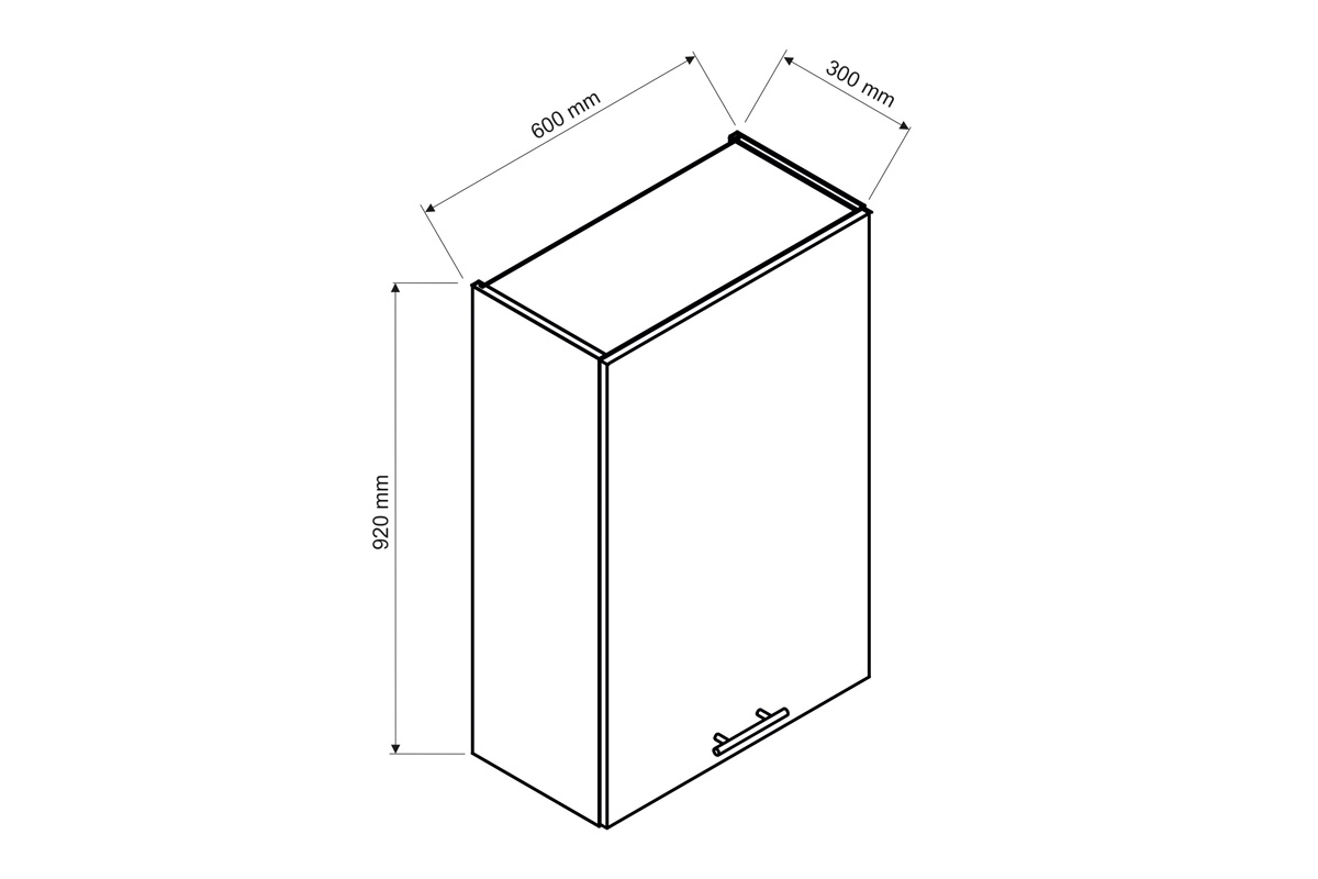 Kate W60/92 P/L - závesná skrinka bryla Kuchynská kate 