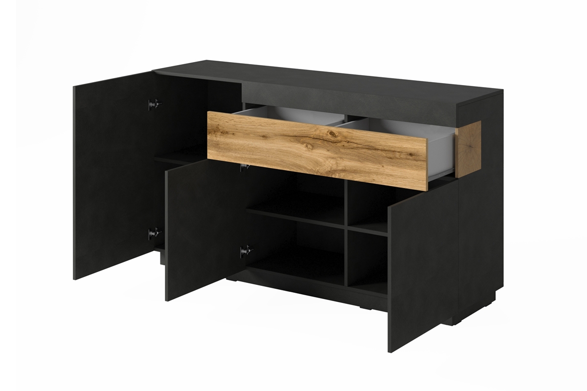 Komoda Silke 43 - matera / dub wotan Komoda 3d