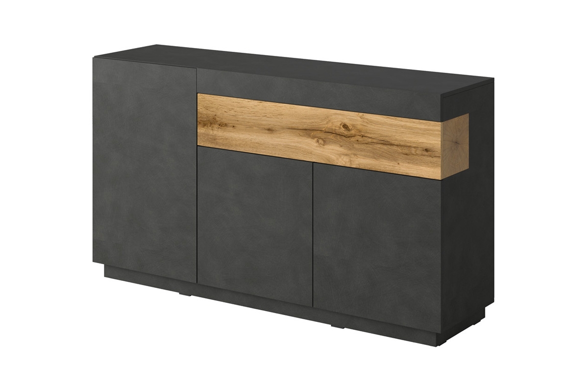 Komoda Silke 43 - matera / dub wotan Komoda grafitová