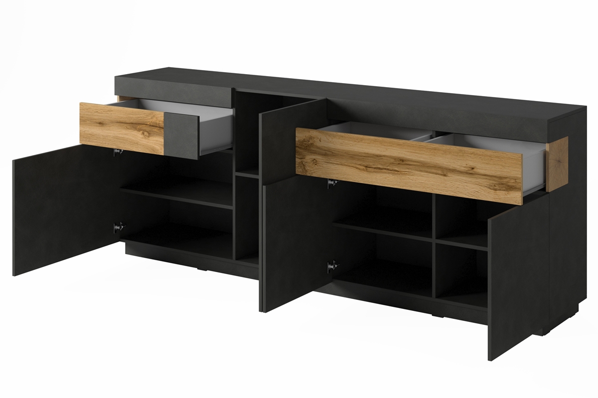 Komoda so zásuvkami Silke 25 - matera / Dub wotan Komoda so zásuvkami