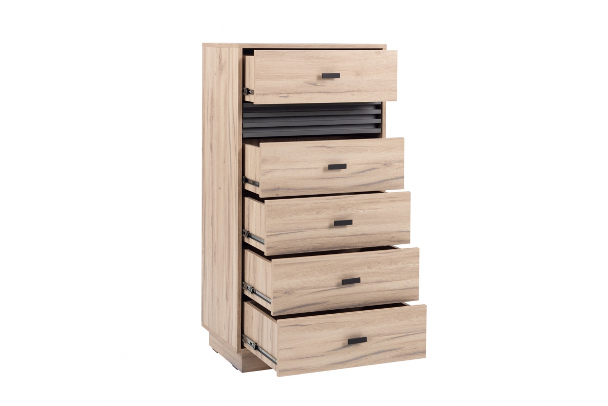 Komoda Allmo AL18 se zásuvkami 60 cm - dub estana / antracit Komoda Allmo AL18 se zásuvkami 60 cm - dub estana / antracitová