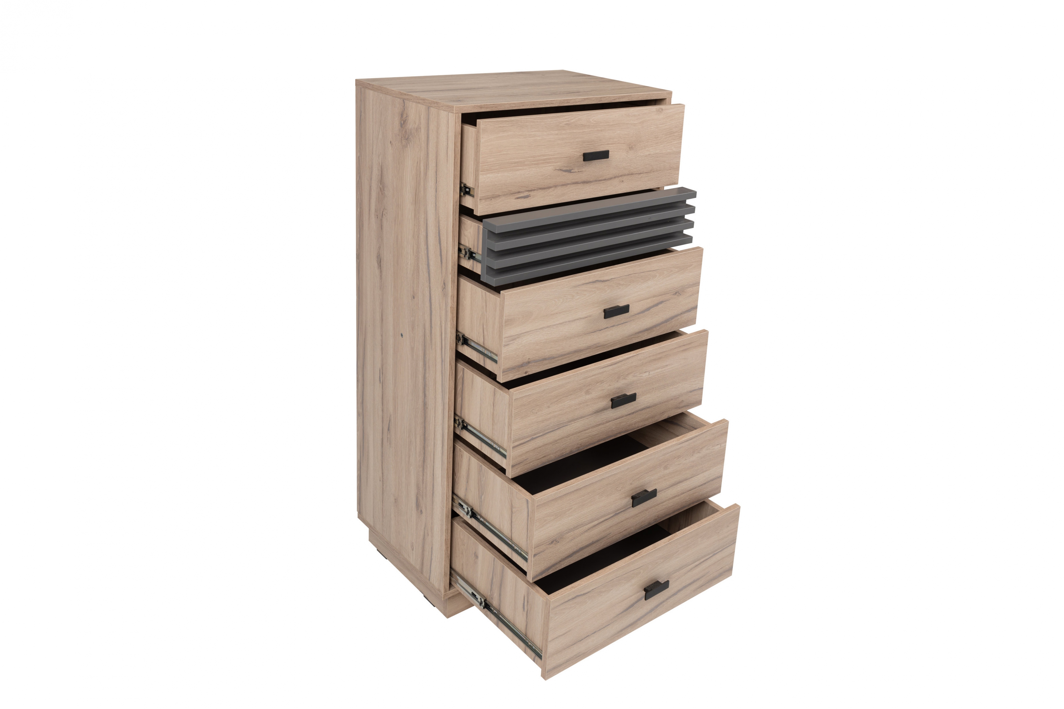 Komoda Allmo AL18 se zásuvkami 60 cm - dub estana / antracit Komoda Allmo AL18 se zásuvkami 60 cm - dub estana / antracitová