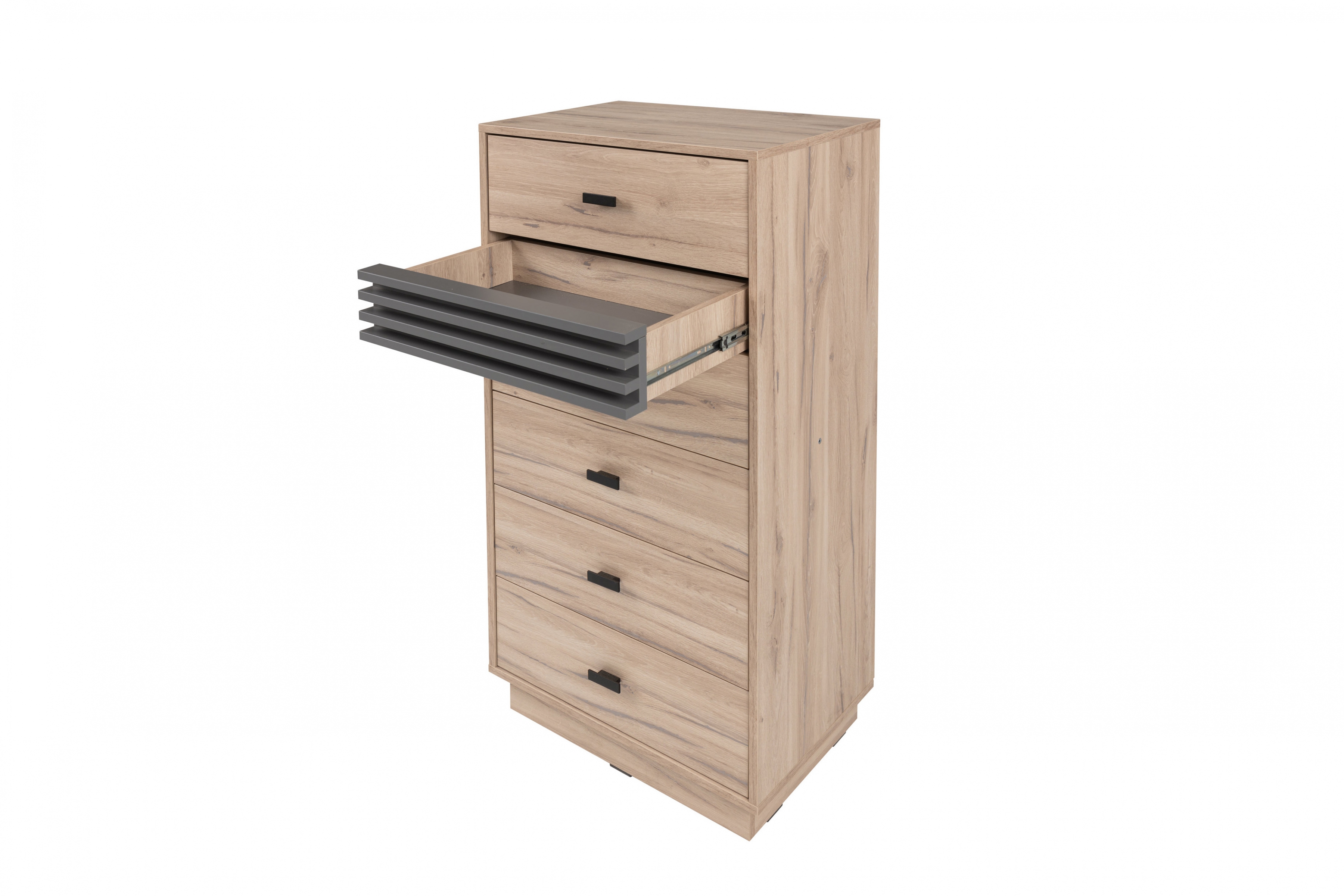 Komoda Allmo AL18 se zásuvkami 60 cm - dub estana / antracit Komoda Allmo AL18 se zásuvkami 60 cm - dub estana / antracitová