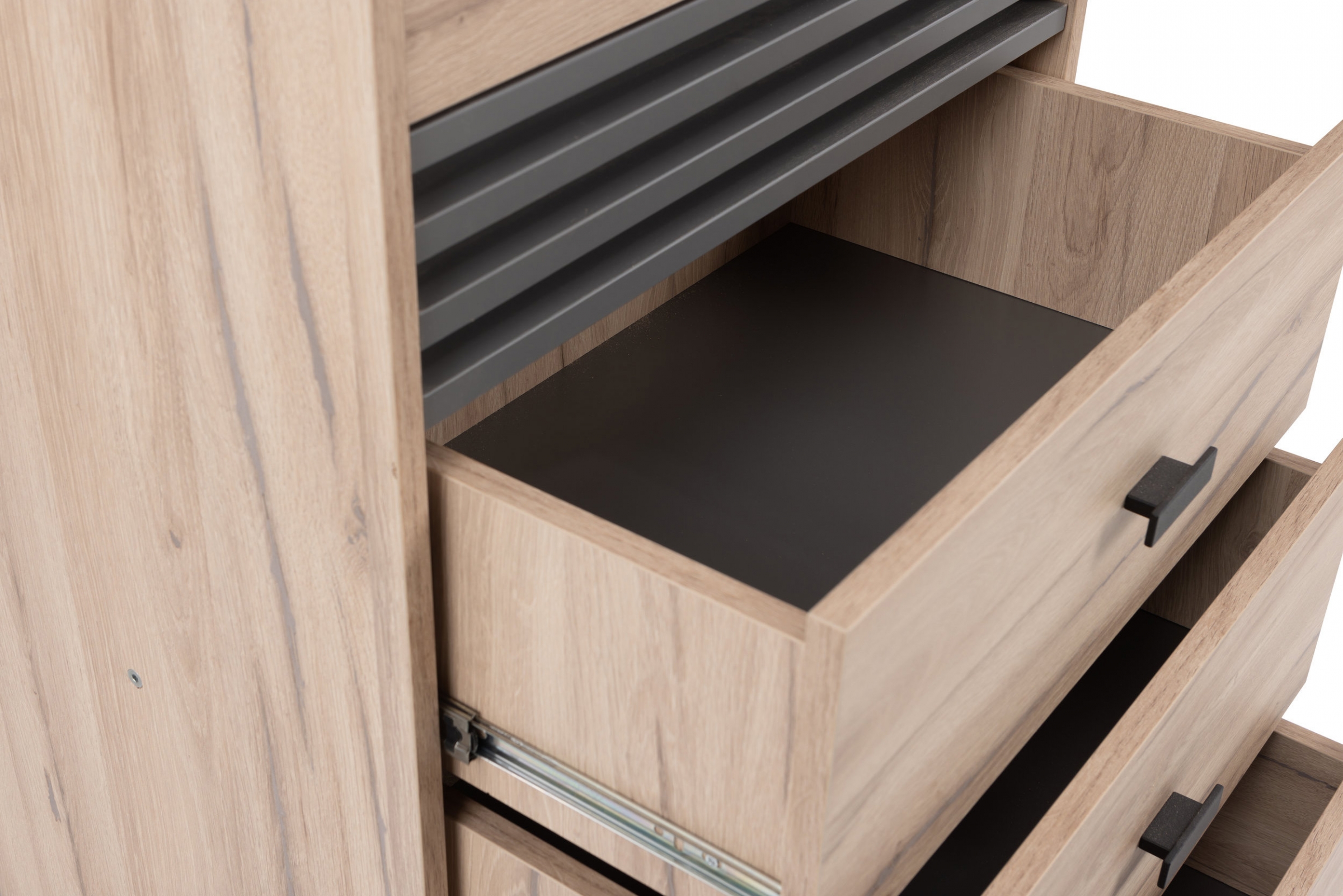 Komoda Allmo AL18 se zásuvkami 60 cm - dub estana / antracit Komoda Allmo AL18 se zásuvkami 60 cm - dub estana / antracitová