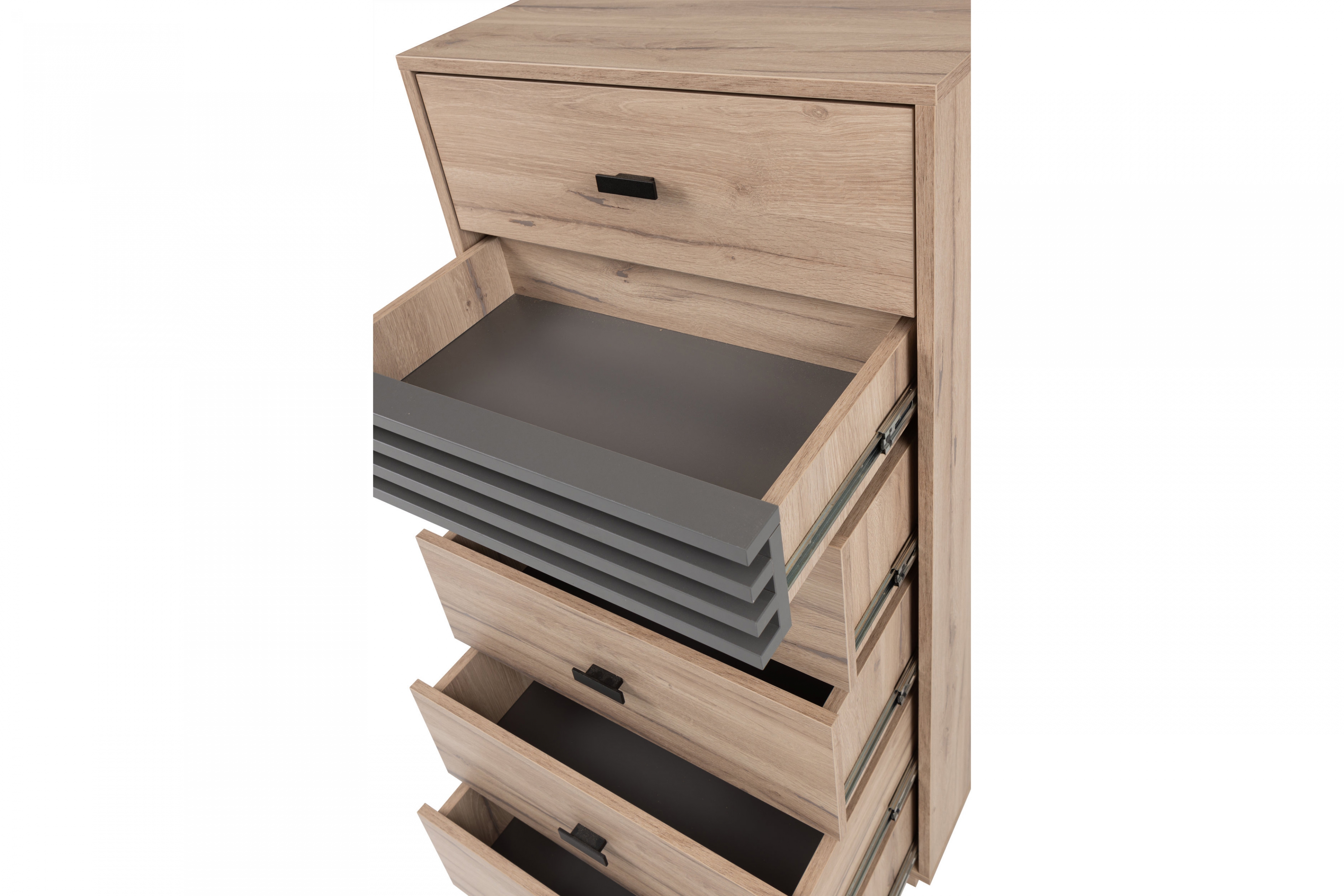 Komoda Allmo AL18 se zásuvkami 60 cm - dub estana / antracit Komoda Allmo AL18 se zásuvkami 60 cm - dub estana / antracitová