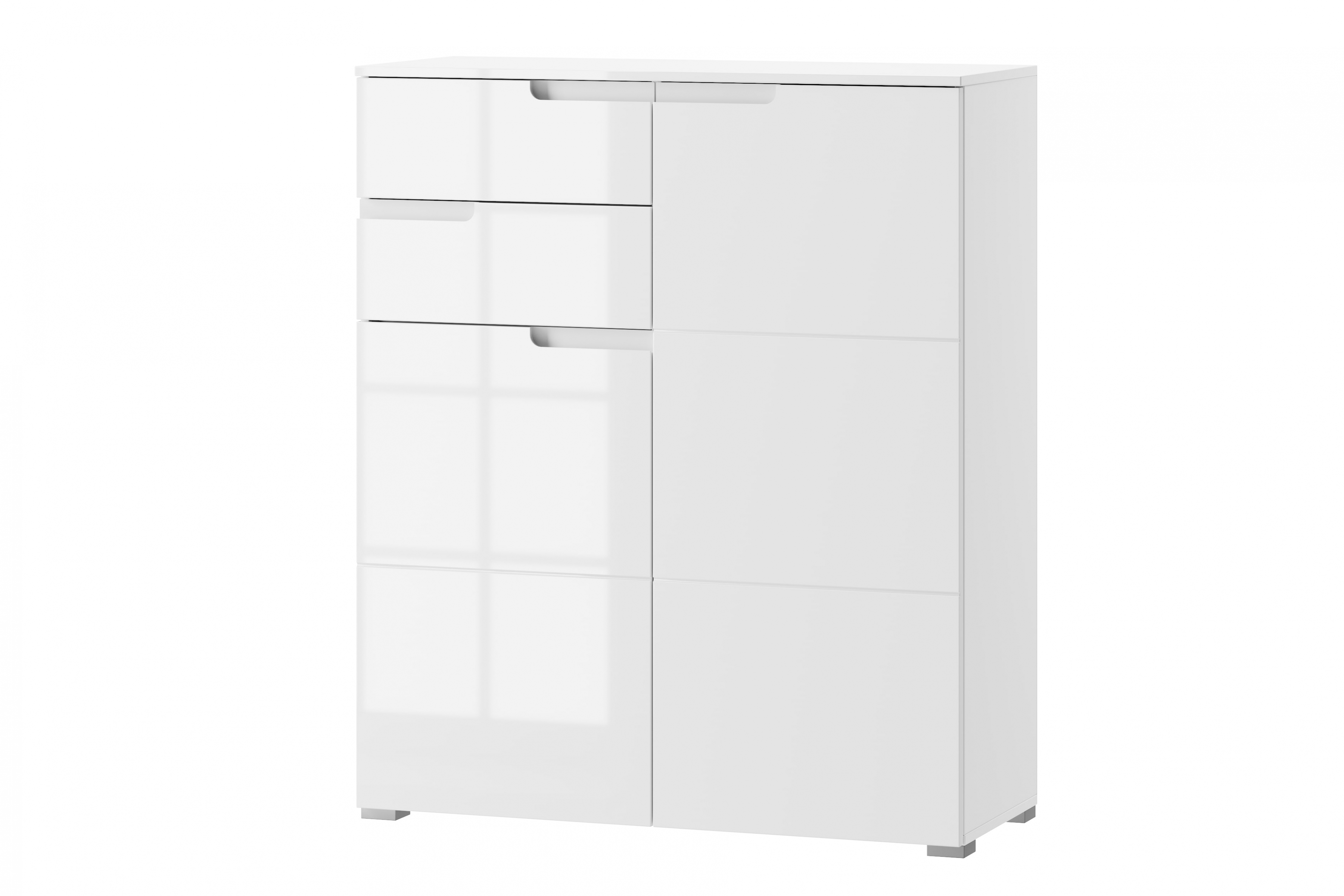 Komoda Alwa 7 - 100 cm - bílý lesk  Komoda Alwa 7 100 cm - Bílý lesk