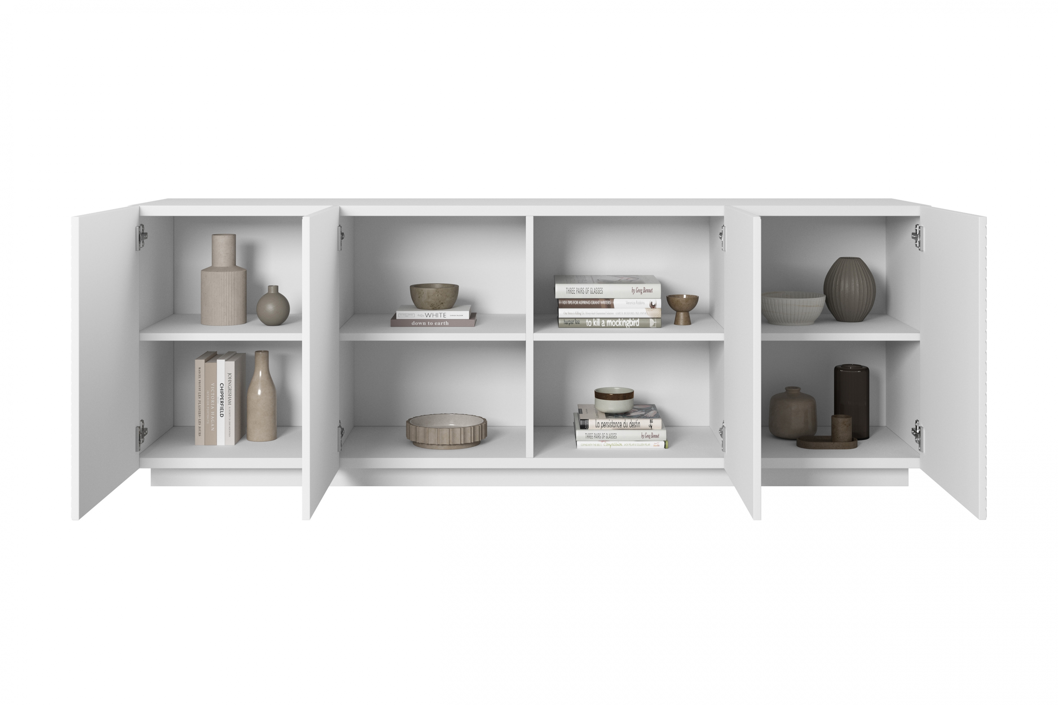 Komoda Asha 200 cm na sokli - biely mat Komoda Asha 200 cm - biely mat