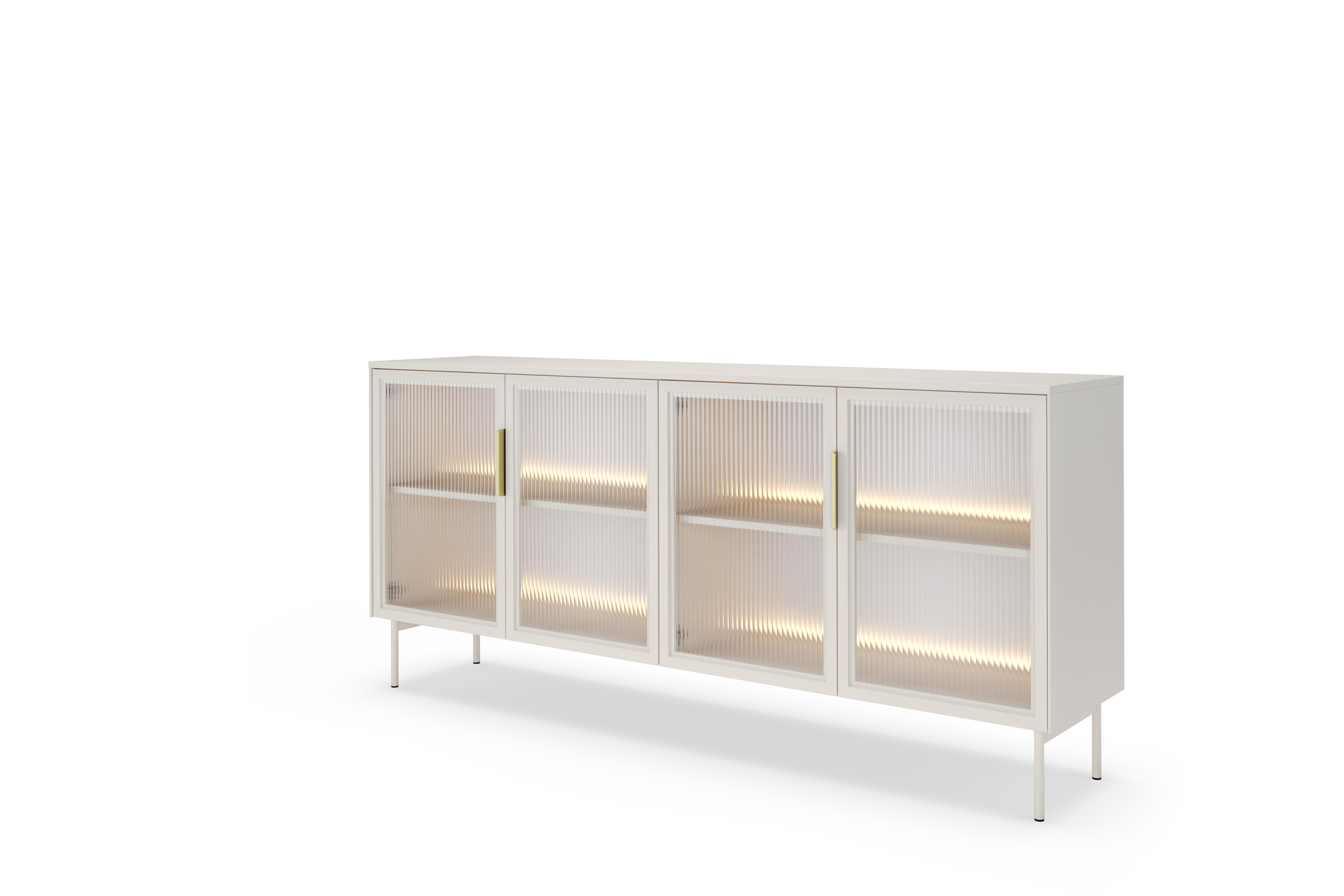 Komoda Auri 181 cm s osvetlením - kašmír