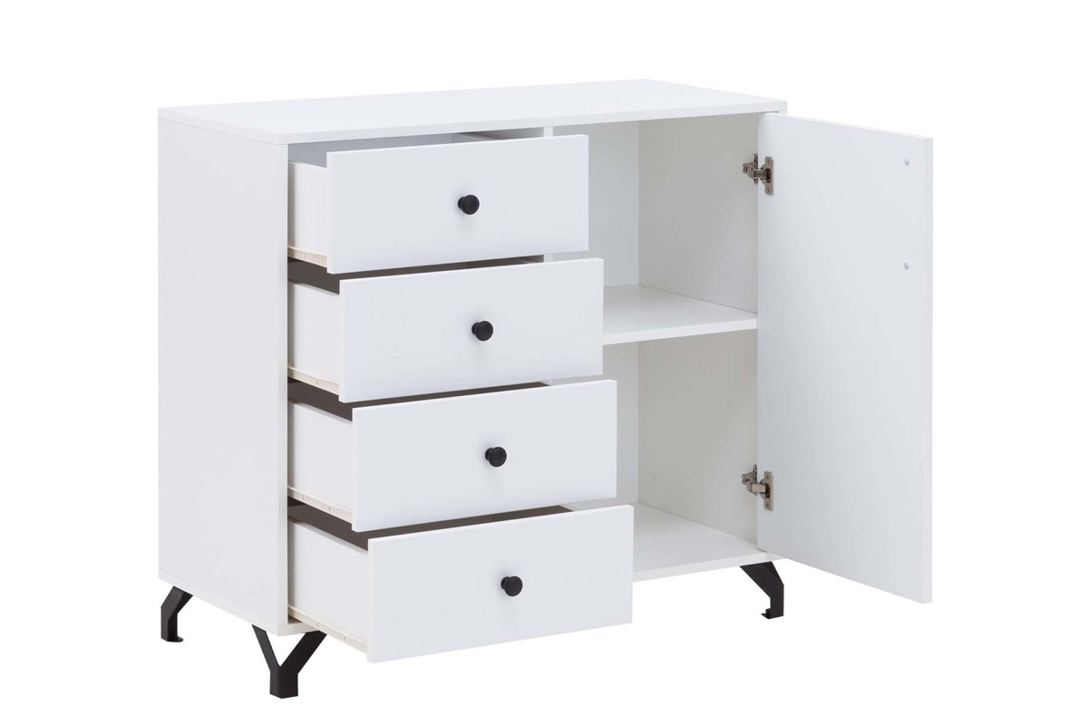 Komoda Bergen 90 cm se zásuvkami - bílá elegantní a praktický nábytek Bergen