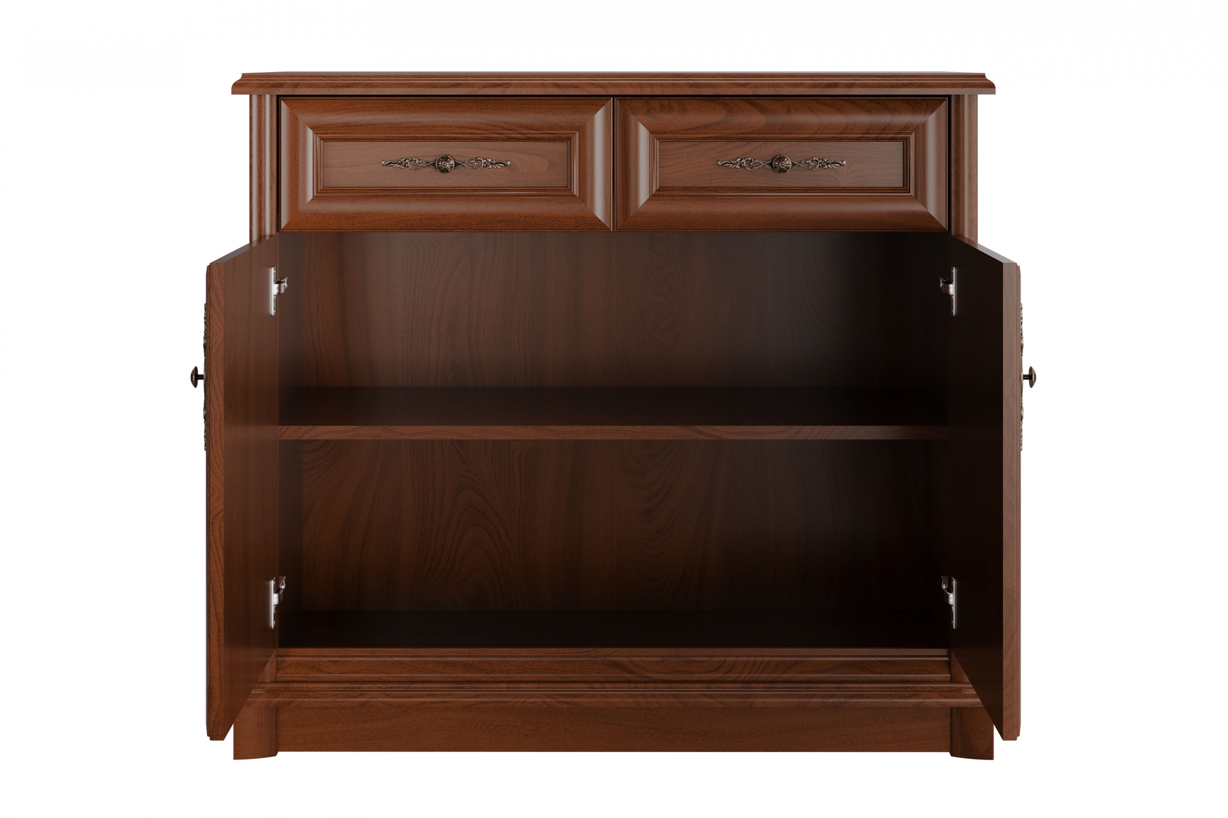 Komoda Sonata 100 cm s 2 zásuvkami - gaštan Komoda kancelárska Sonata so zásuvkami i 100 cm - gaštan szlachetny