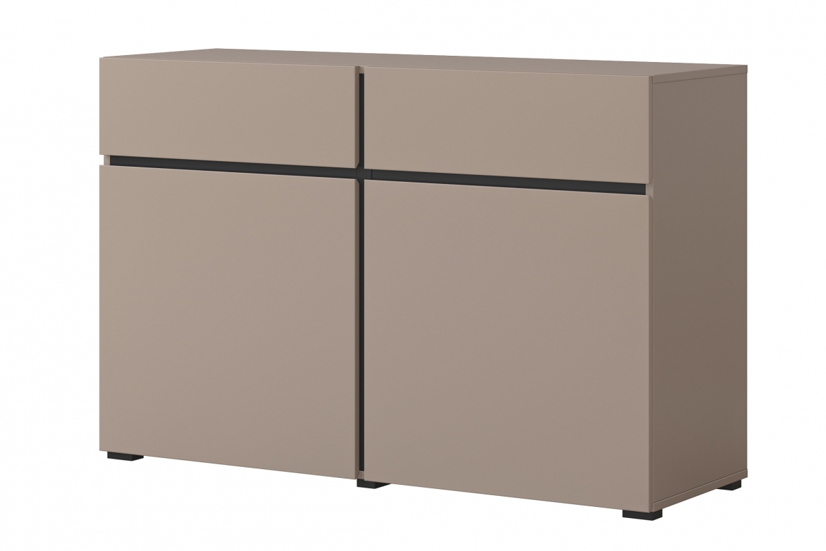 Komoda Cross 119 cm s 2 zásuvkami - congo / čierna Komoda Cross 45 so zásuvkami 119 cm - congo / Čierny