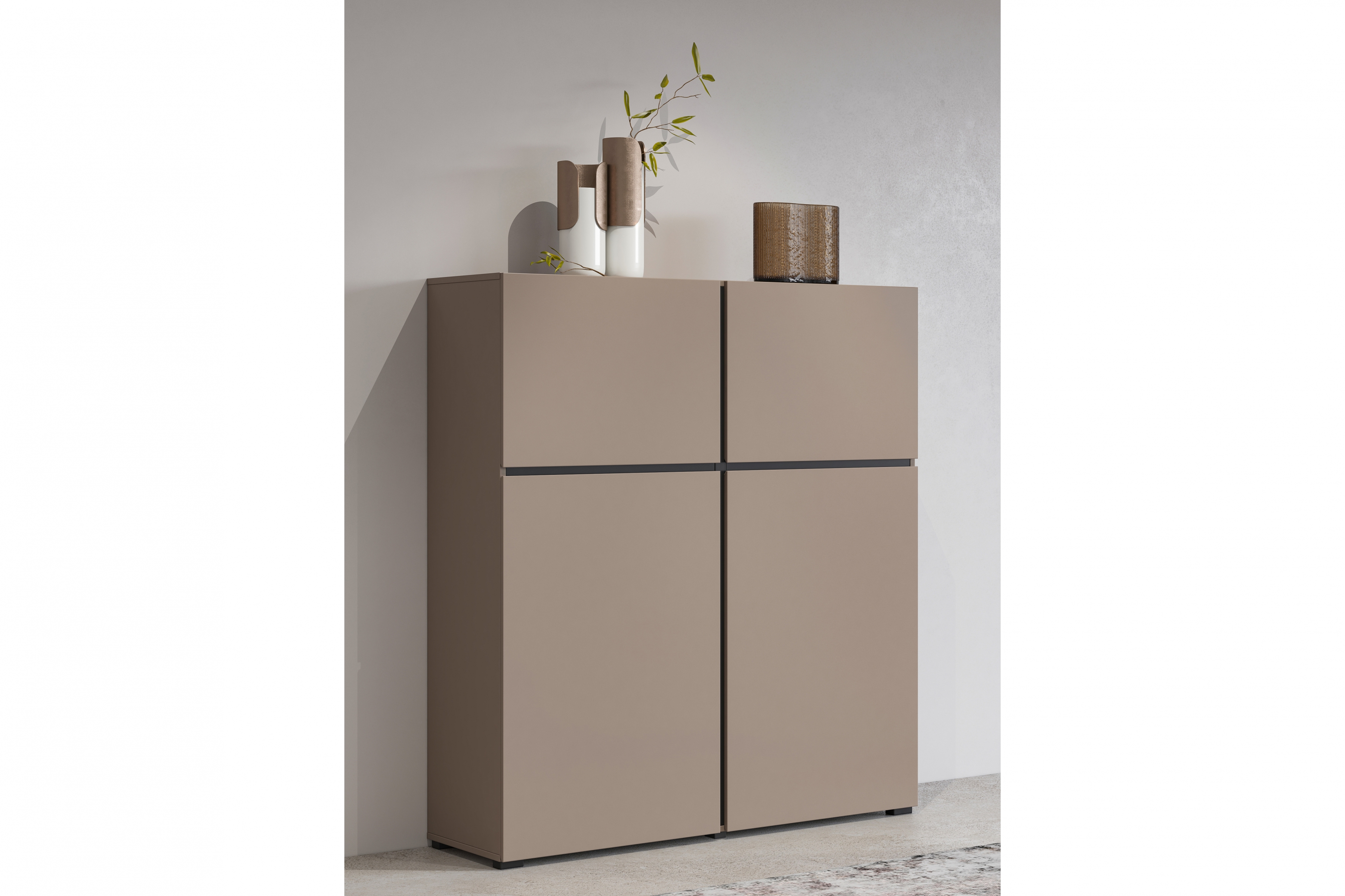 Komoda Cross 119 cm - congo / černá Komoda Cross 76 - 119 cm - congo / Černý