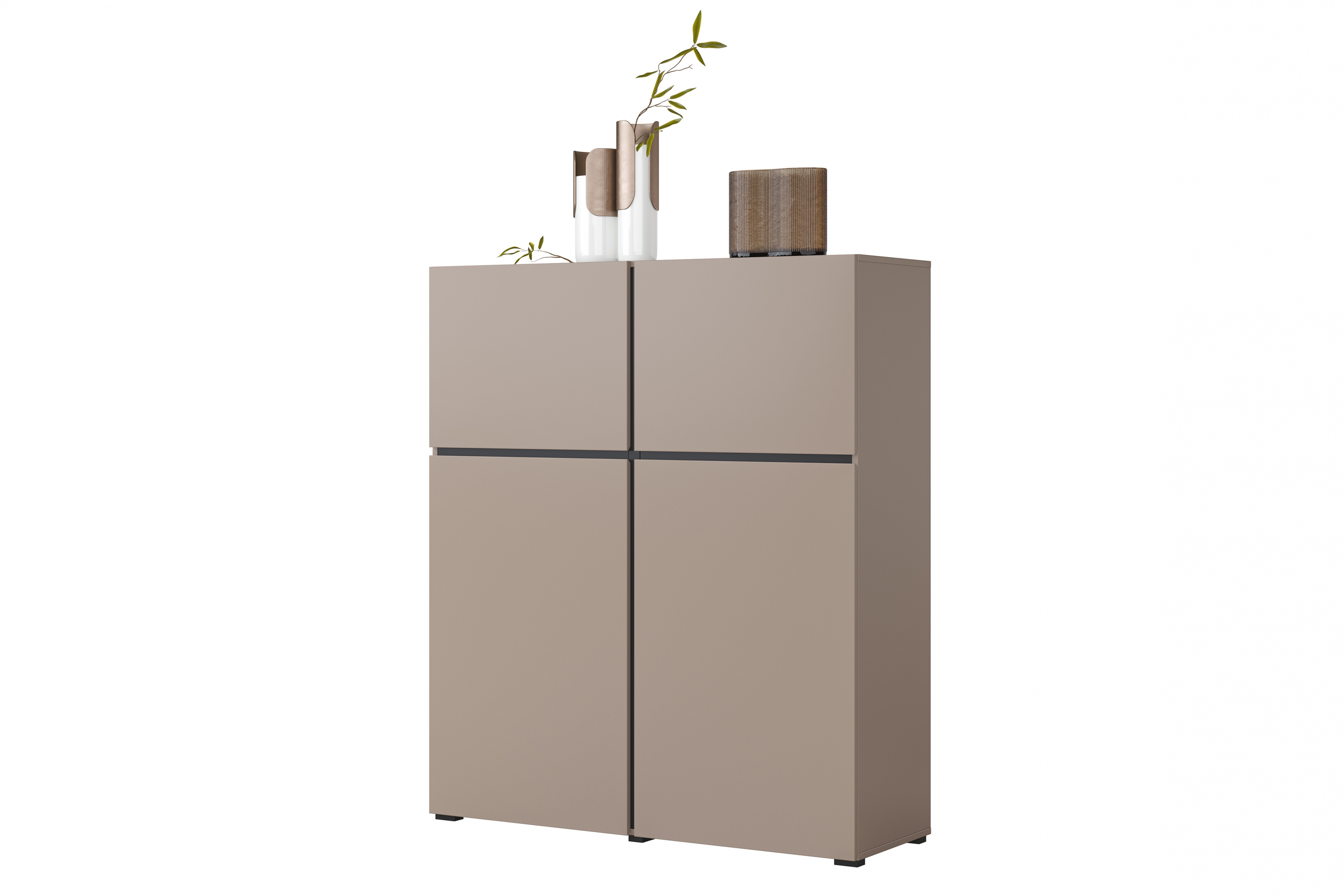 Komoda Cross 119 cm - congo / černá Komoda Cross 76 - 119 cm - congo / Černý