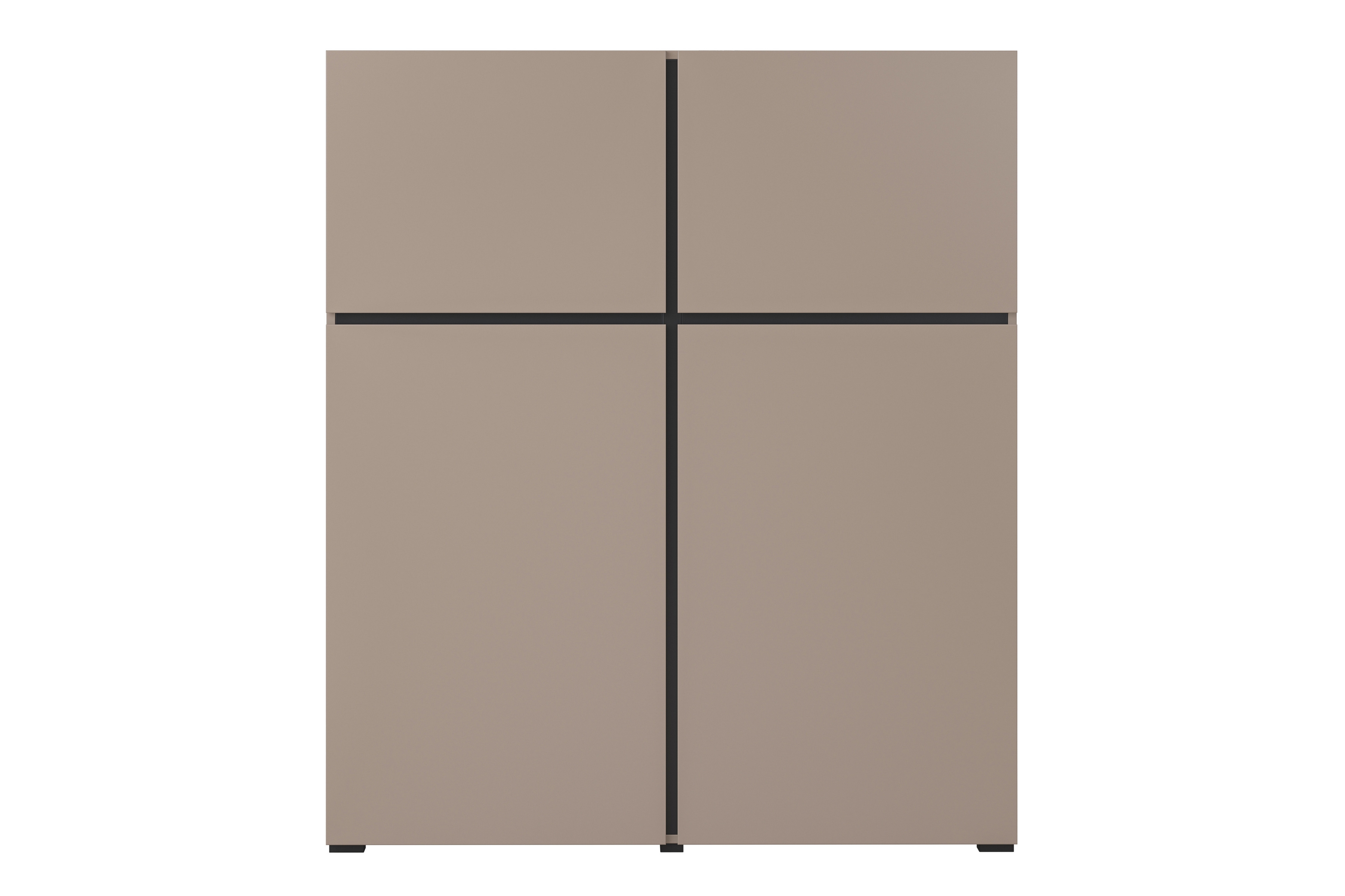 Komoda Cross 119 cm - congo / černá Komoda Cross 76 - 119 cm - congo / Černý