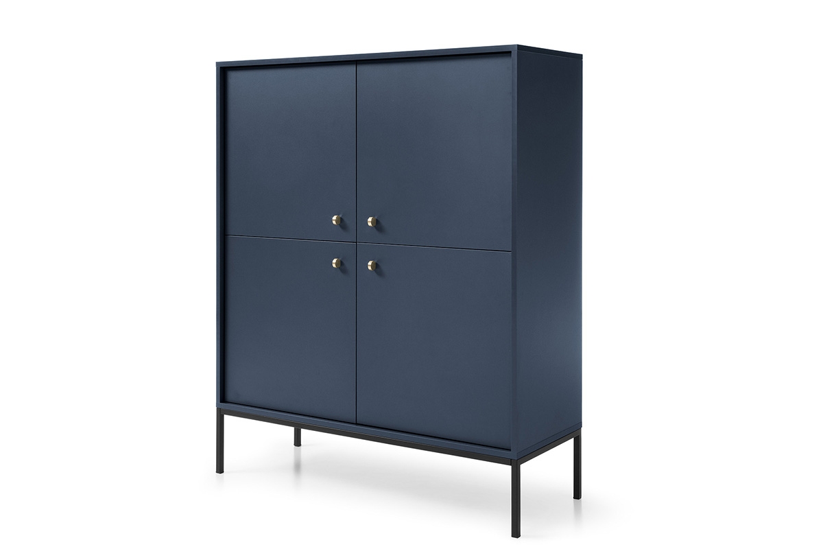 Štvordverová Komoda Eladia 104 - granat - Limitovaná ponuka námornícka modrá Komoda
