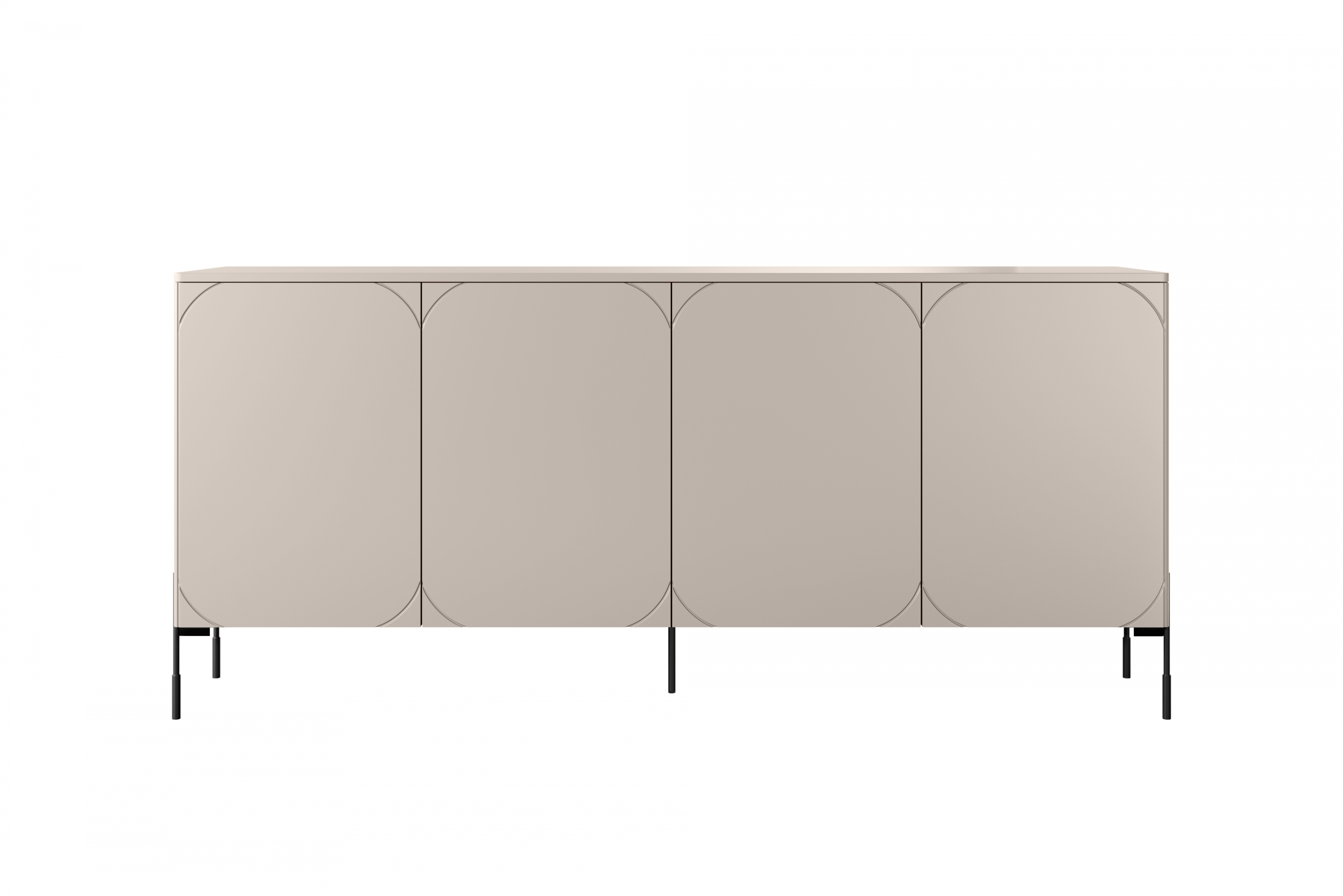 Komoda Sonatia 200 cm s 2 ukrytými zásuvkami - kašmírová Komoda do  spálňa 