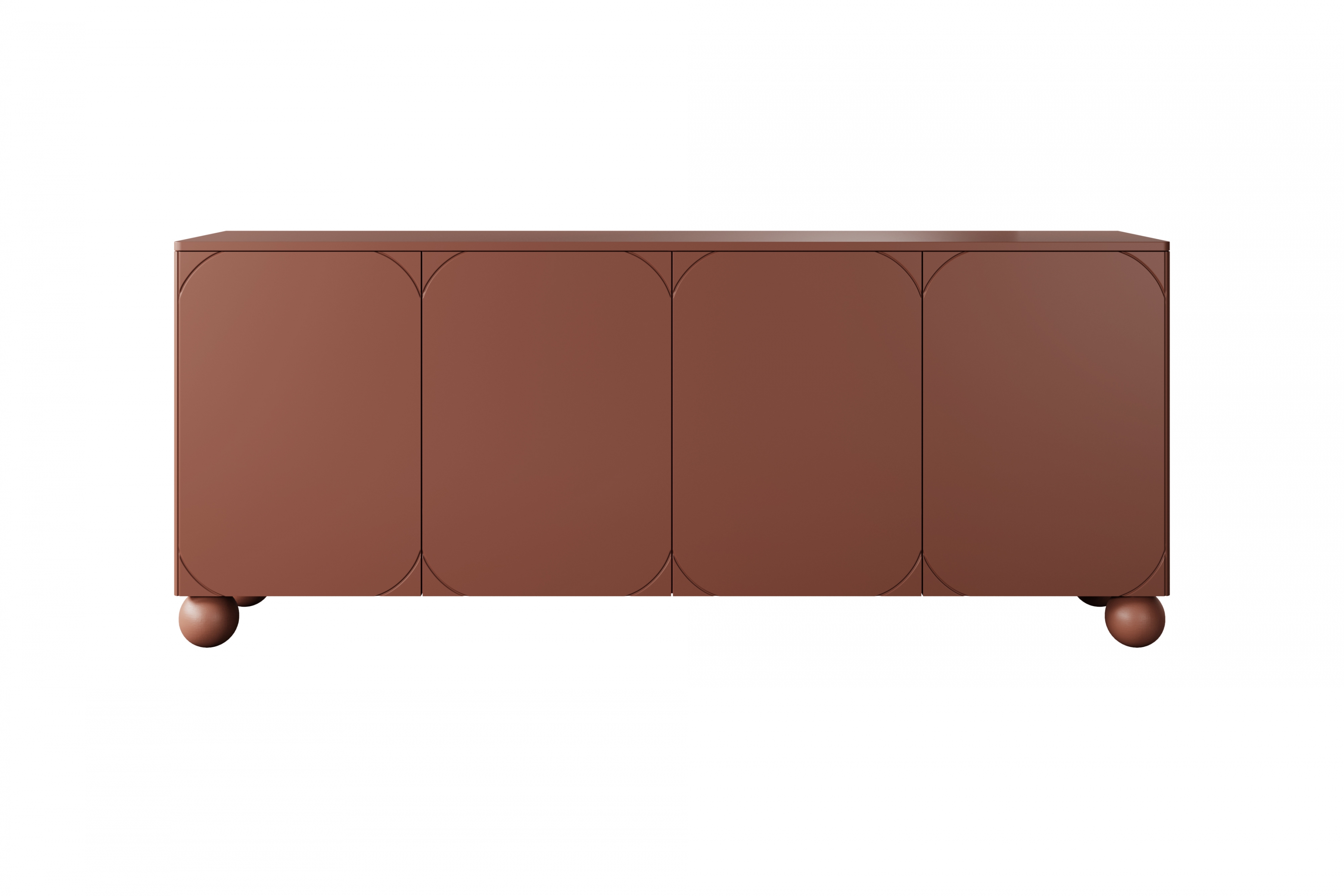 Komoda Sonatia II 200 cm s 2 ukrytými zásuvkami - burgundová Komoda do spálne