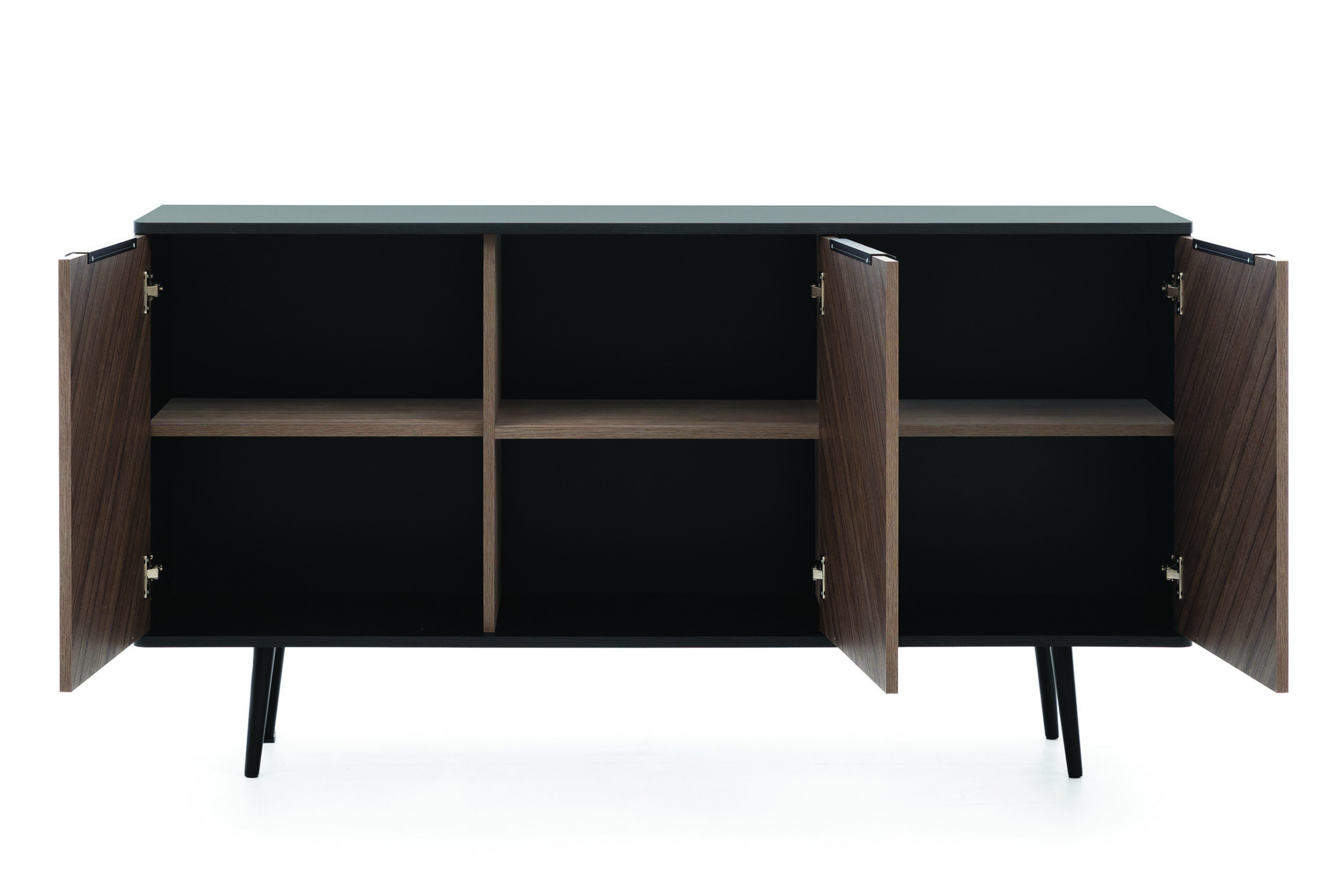 Komoda do obývacej izby Eterio 150 cm - captains deck / Čierny grafit Komoda do obývacej izby Eterio 150 cm - captains deck / Čierny grafit