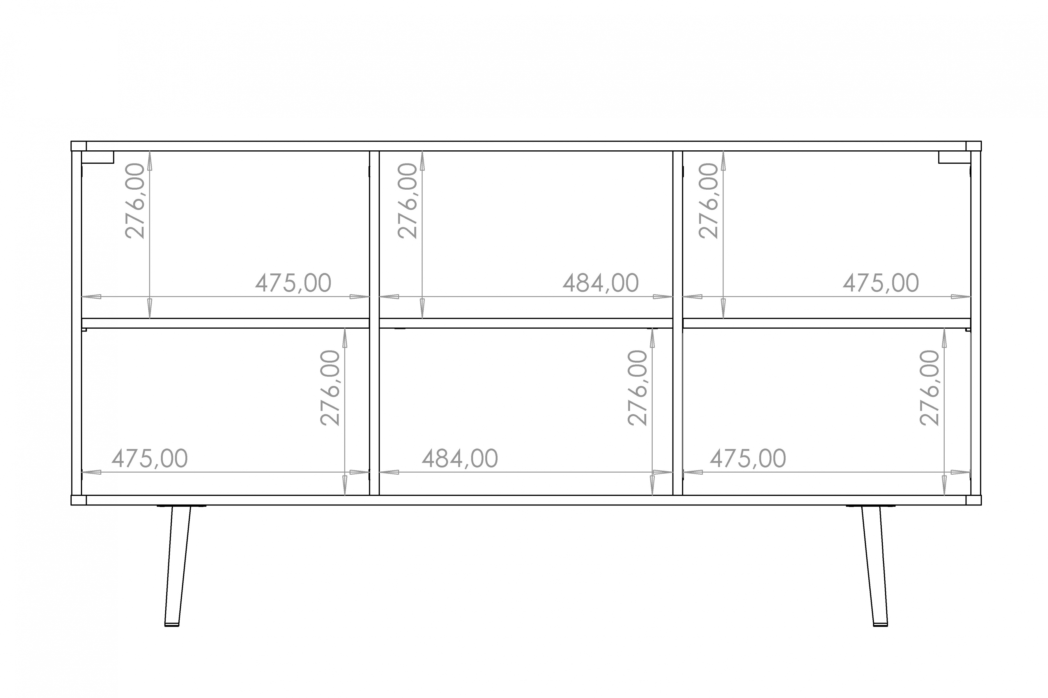 Komoda do obývacej izby Eterio 150 cm - captains deck / Čierny grafit Komoda do obývacej izby Eterio 150 cm - captains deck / Čierny grafit