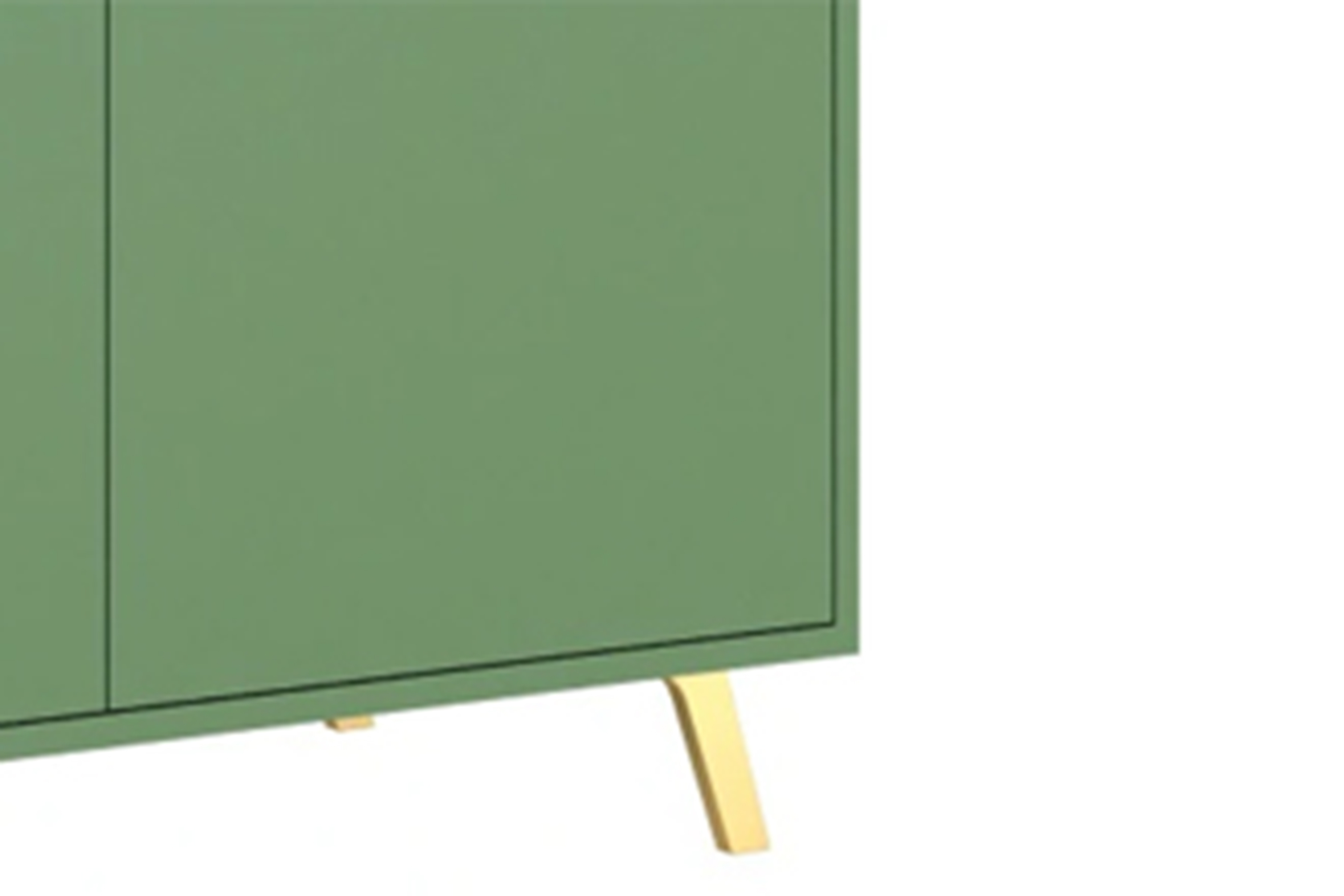 Komoda Bali 139 cm - lahvově zelená Komoda dvoudveřová se třemi  zásuvkami Bali 140 cm - láhvová zelená