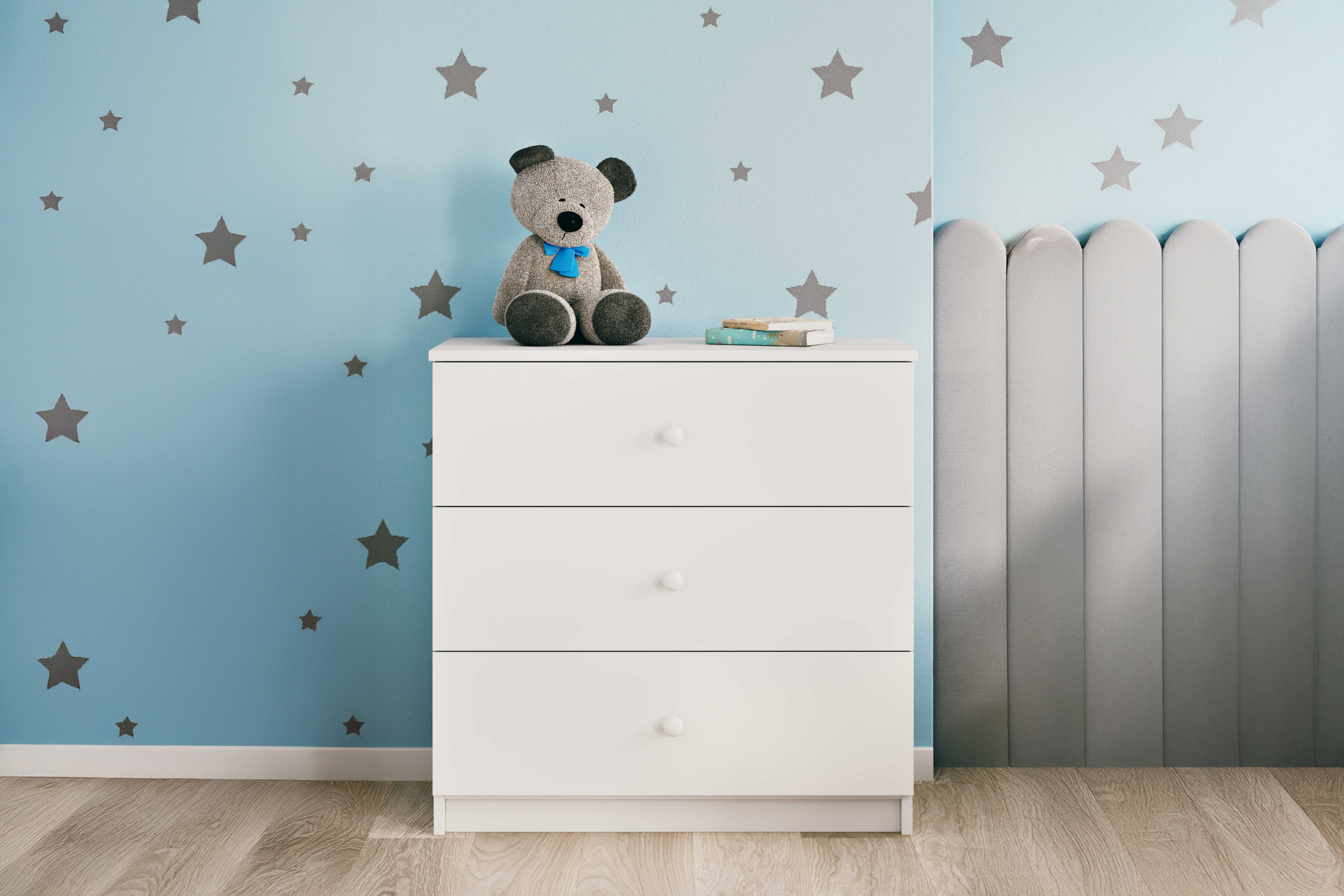 Detská komoda Bonzo 80 cm so zásuvkami - biela Komoda dziecieca Bonzo 80 cm - Biely