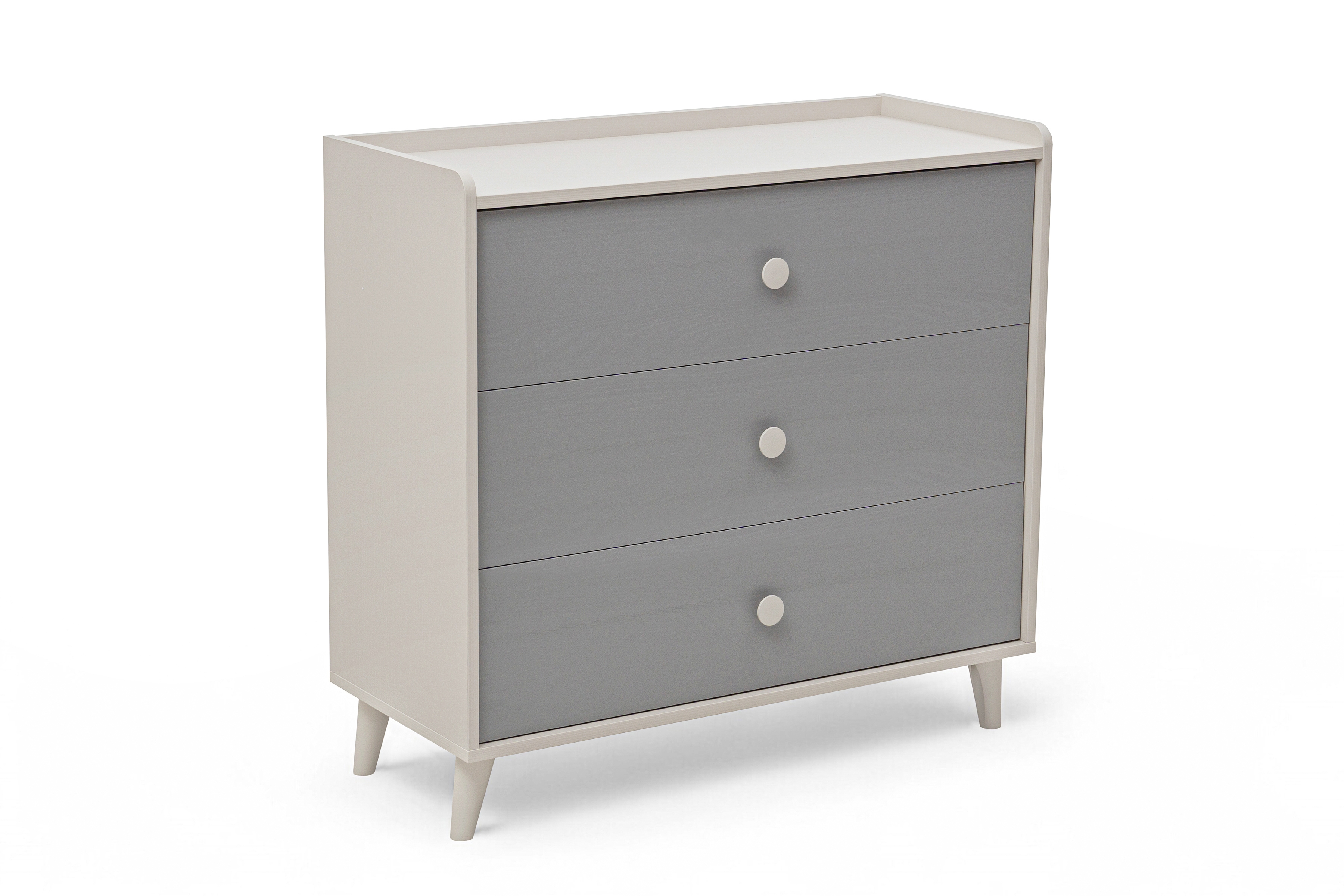 Dětská zásuvková komoda Marla 90 cm - pouštní písek / šedá pallad Komoda dziecieca Marla 90 cm se zásuvkami - piasek pustyni / šedá pallad