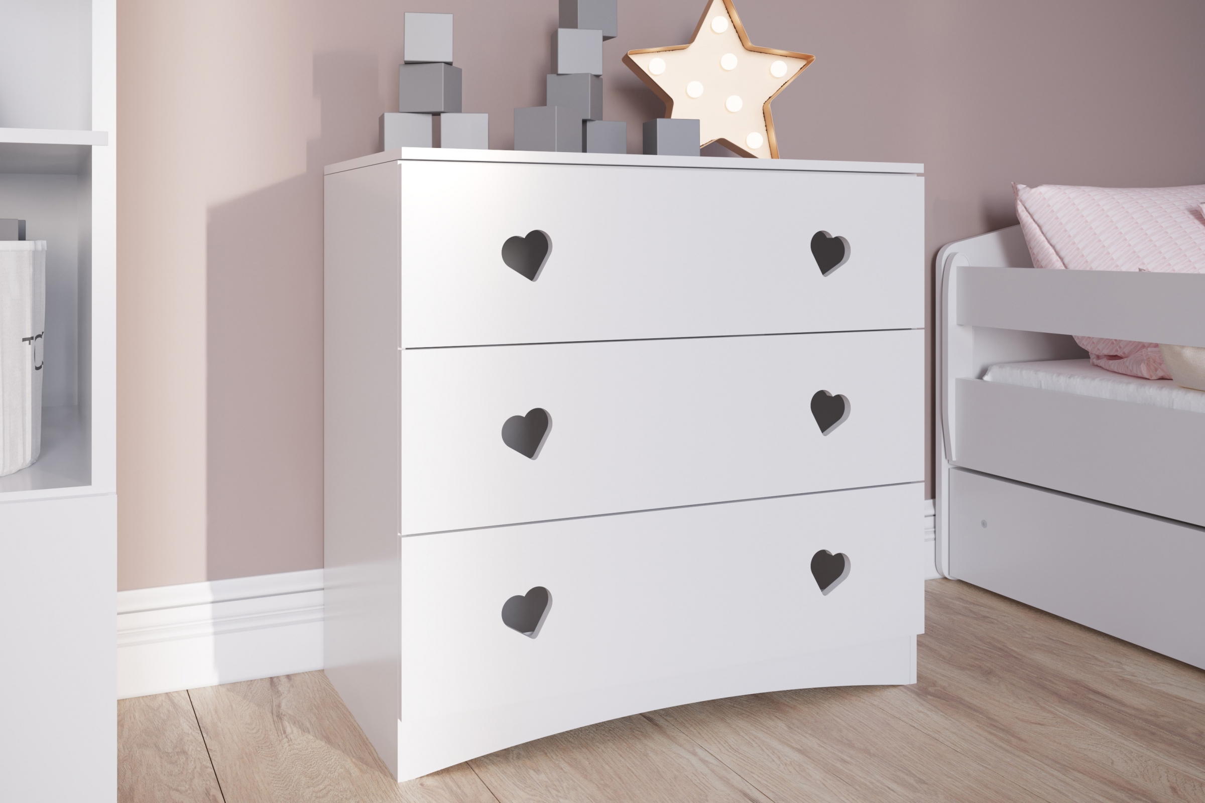 Dětská komoda Pateri 80 cm - bílá Komoda dziecieca Pateri 80 cm - bílá