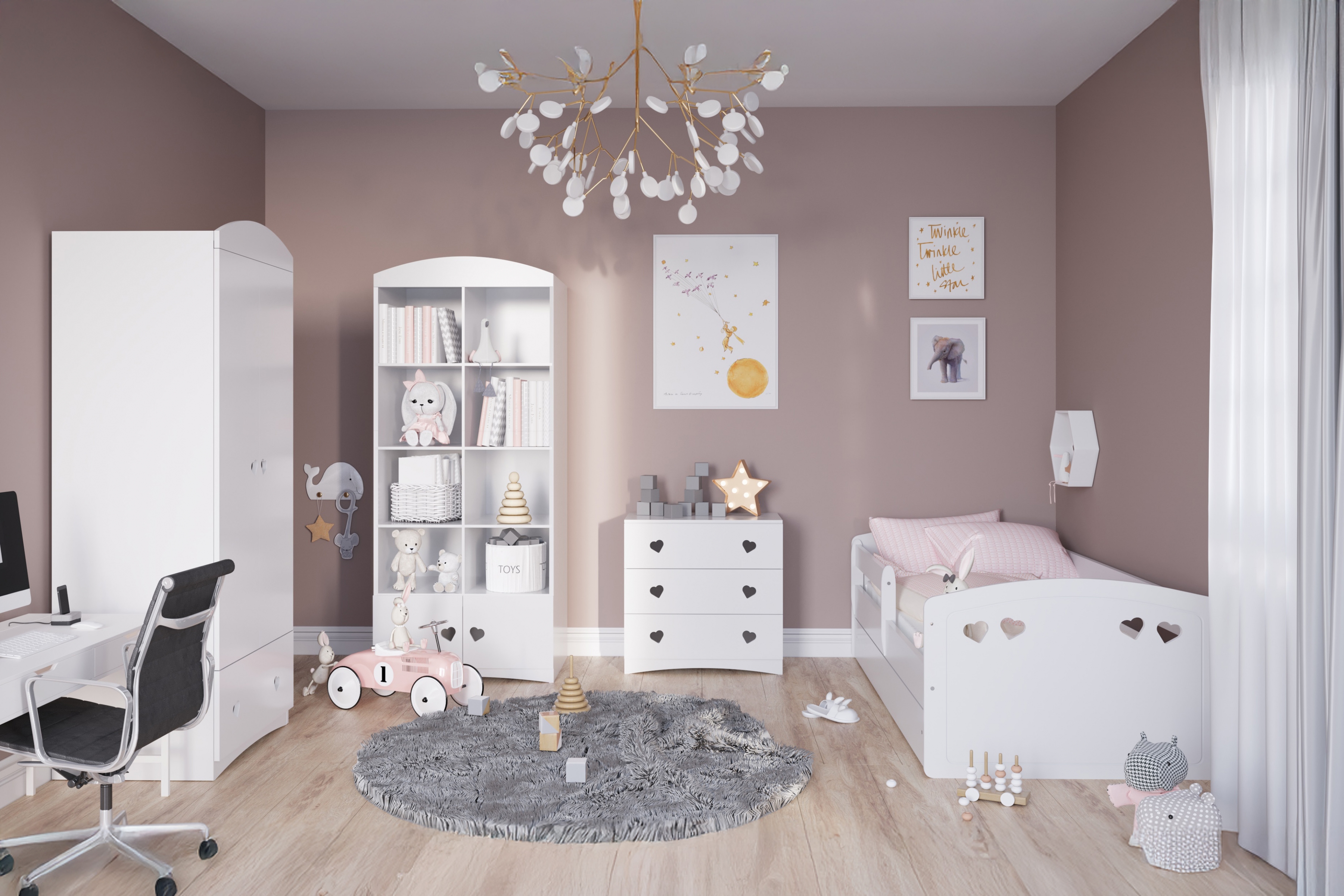 Dětská komoda Pateri 80 cm - bílá Komoda dziecieca Pateri 80 cm - bílá