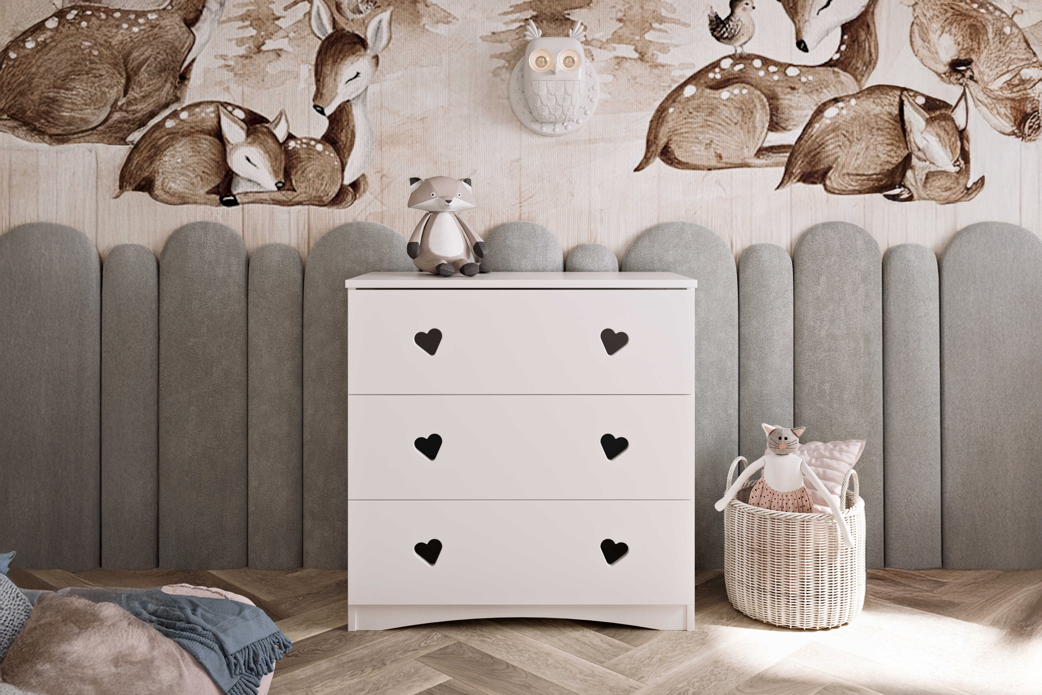 Dětská komoda Pateri 80 cm - bílá Komoda dziecieca Pateri 80 cm - bílá