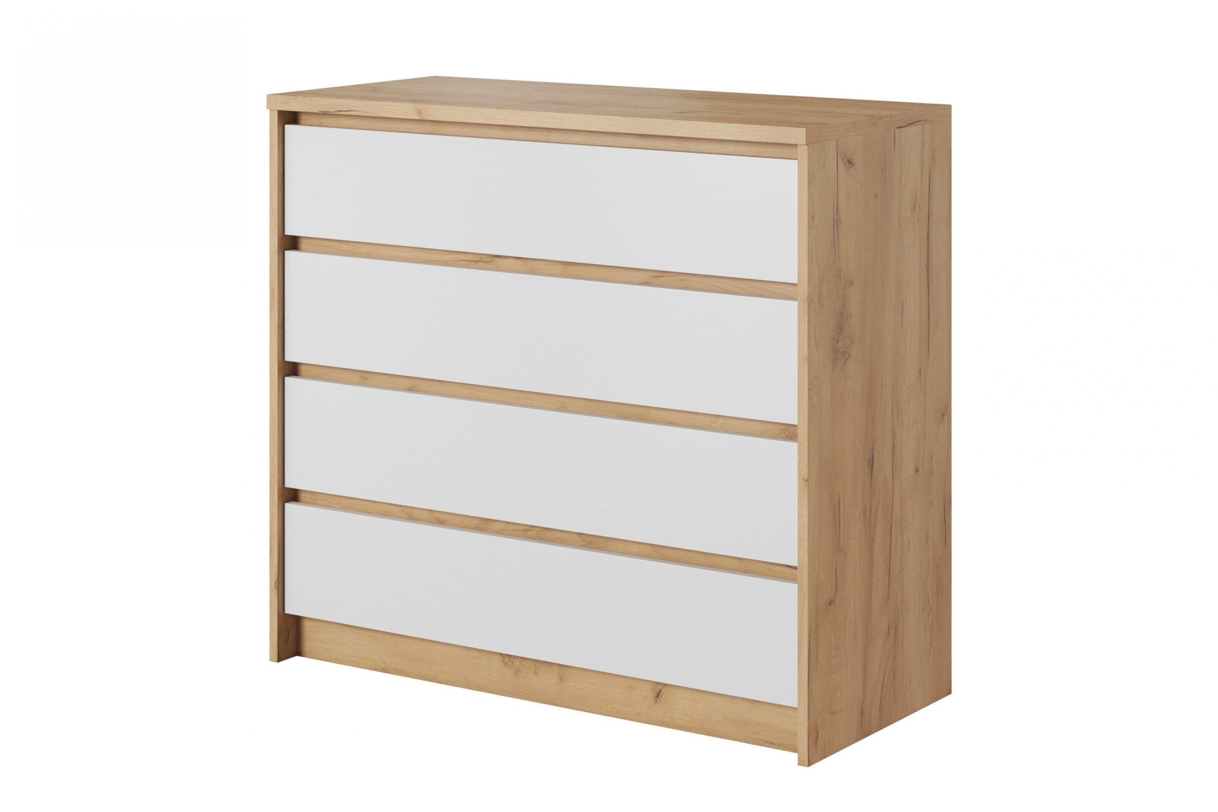 Komoda Elazo so 4 zásuvkami 93 cm - biely/Dub craft Komoda Elazo so 4 zásuvkami 93 cm - Biely/Dub craft