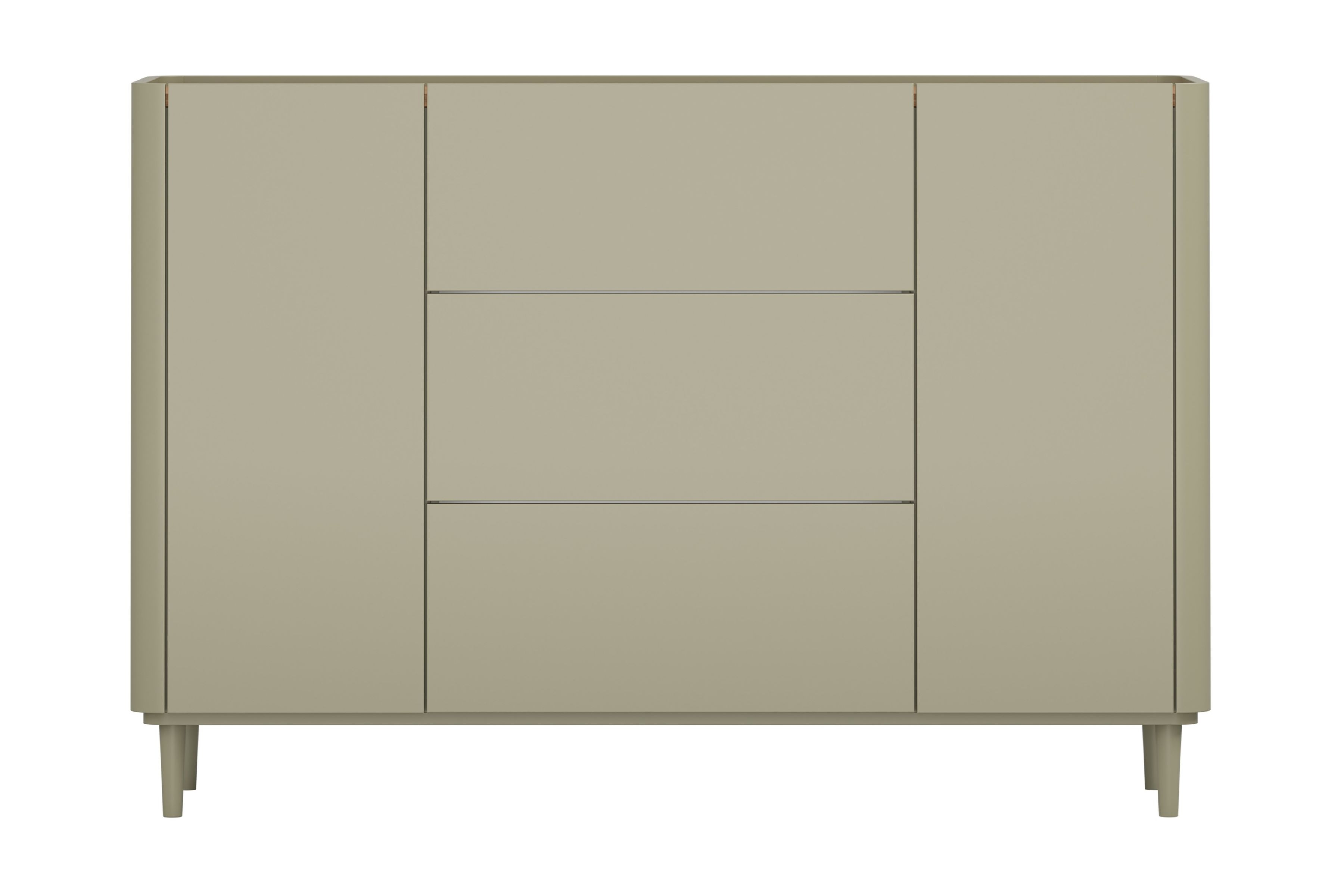 Komoda Elivo 150 cm na nožičkách - eukalyptus / dub baltic dune Komoda Elivo 150 cm so zásuvkami na nôžkach - eukaliptus / Dub baltic dune