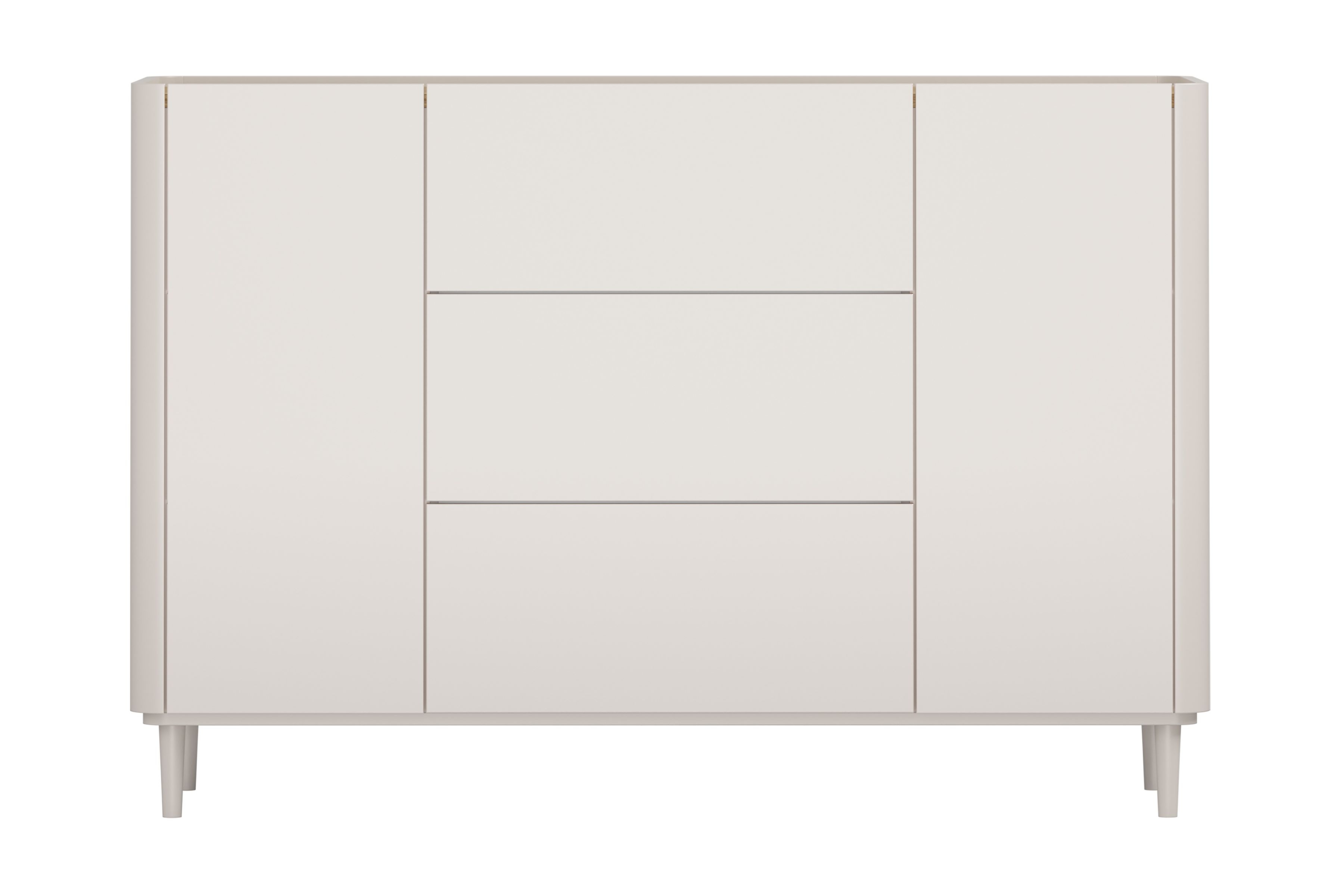 Komoda Elivo 150 cm so zásuvkami na nožičkách - kašmír / olejovaný dub Komoda Elivo 150 cm so zásuvkami na nôžkach - kašmír / Dub olejowany