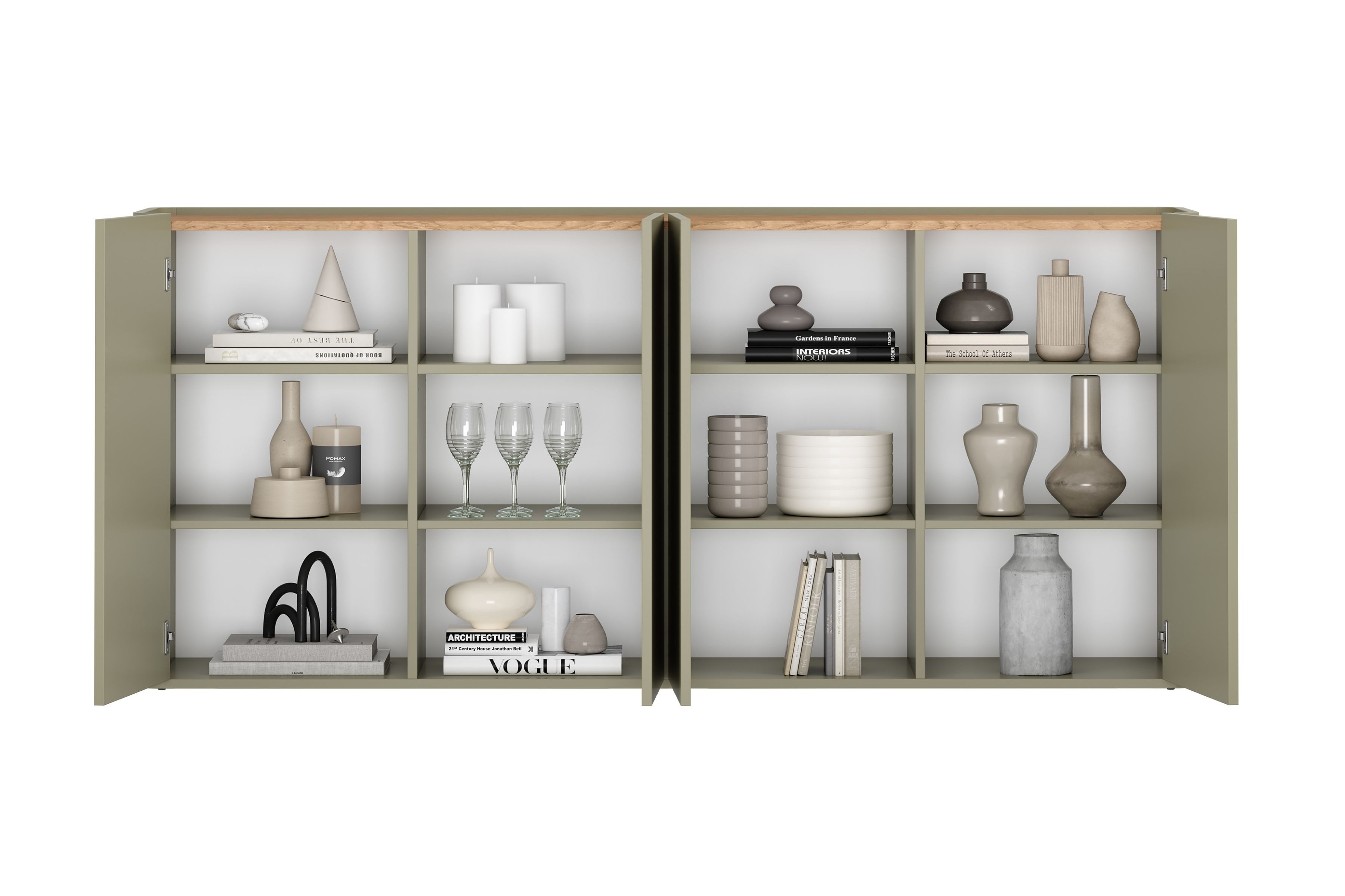 Komoda Elivo 200 cm - eukalyptus / dub baltic dune Komoda Elivo 200 cm - eukaliptus / Dub baltic dune