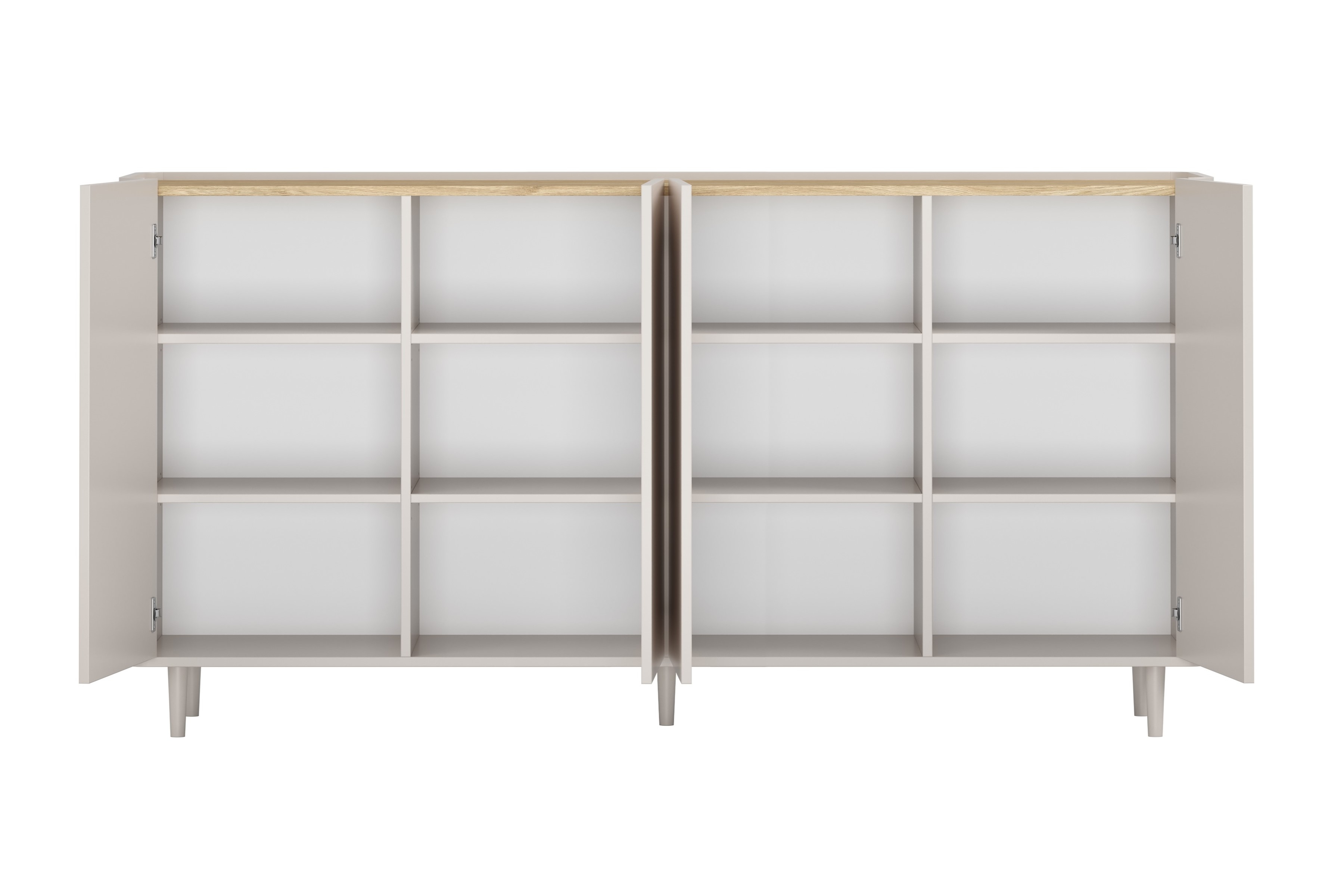 Komoda Elivo 200 cm na nožičkách - kašmírová / dub olejovaný Komoda Elivo 200 cm na nôžkach - kašmír / Dub olejowany