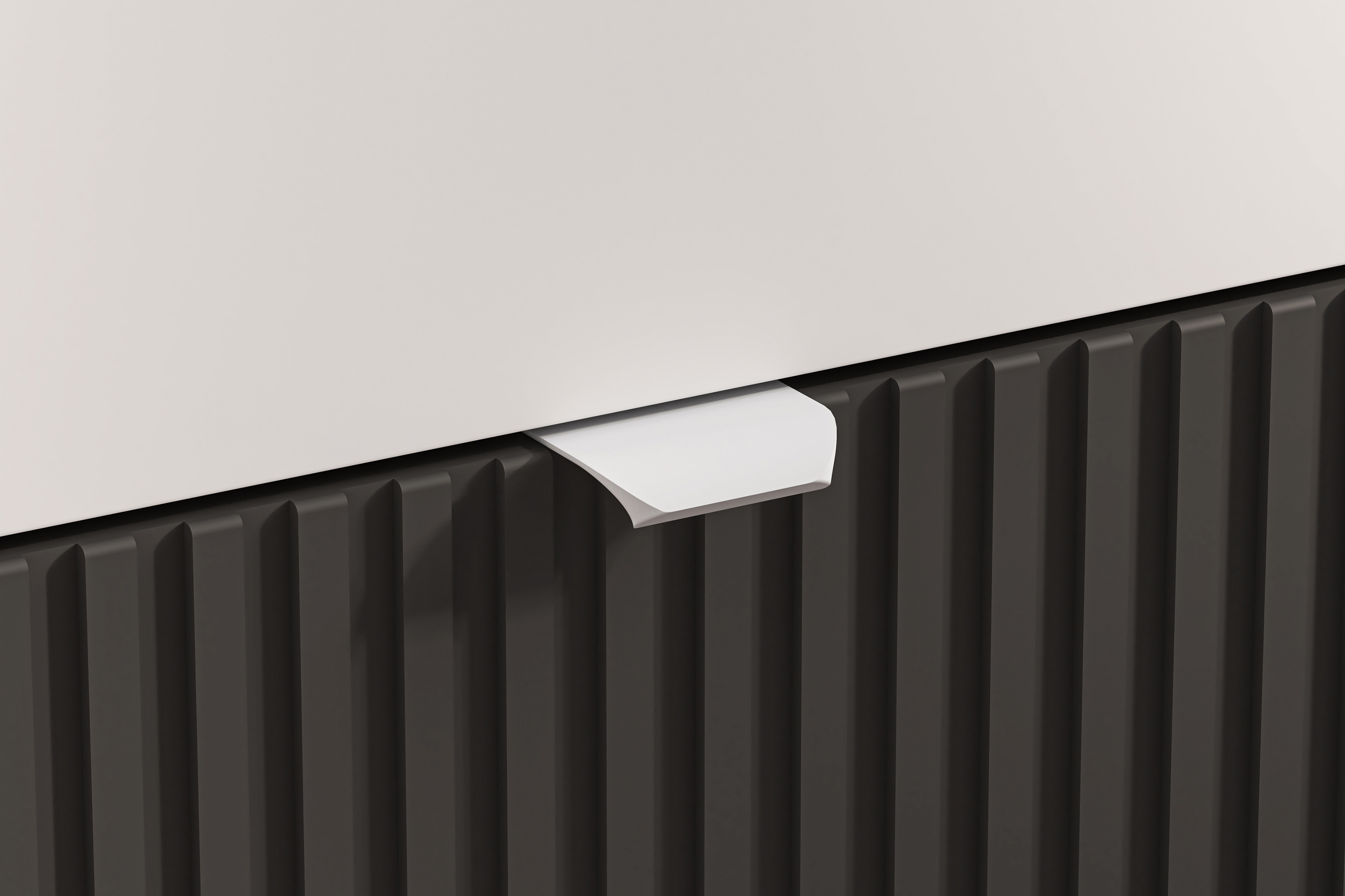 Komoda Gaoli se zásuvkami 138 cm - bílá / dub castello / grafit Komoda Gaoli 06 s zásuvkami 138 cm - Bílý / Dub castello / grafit