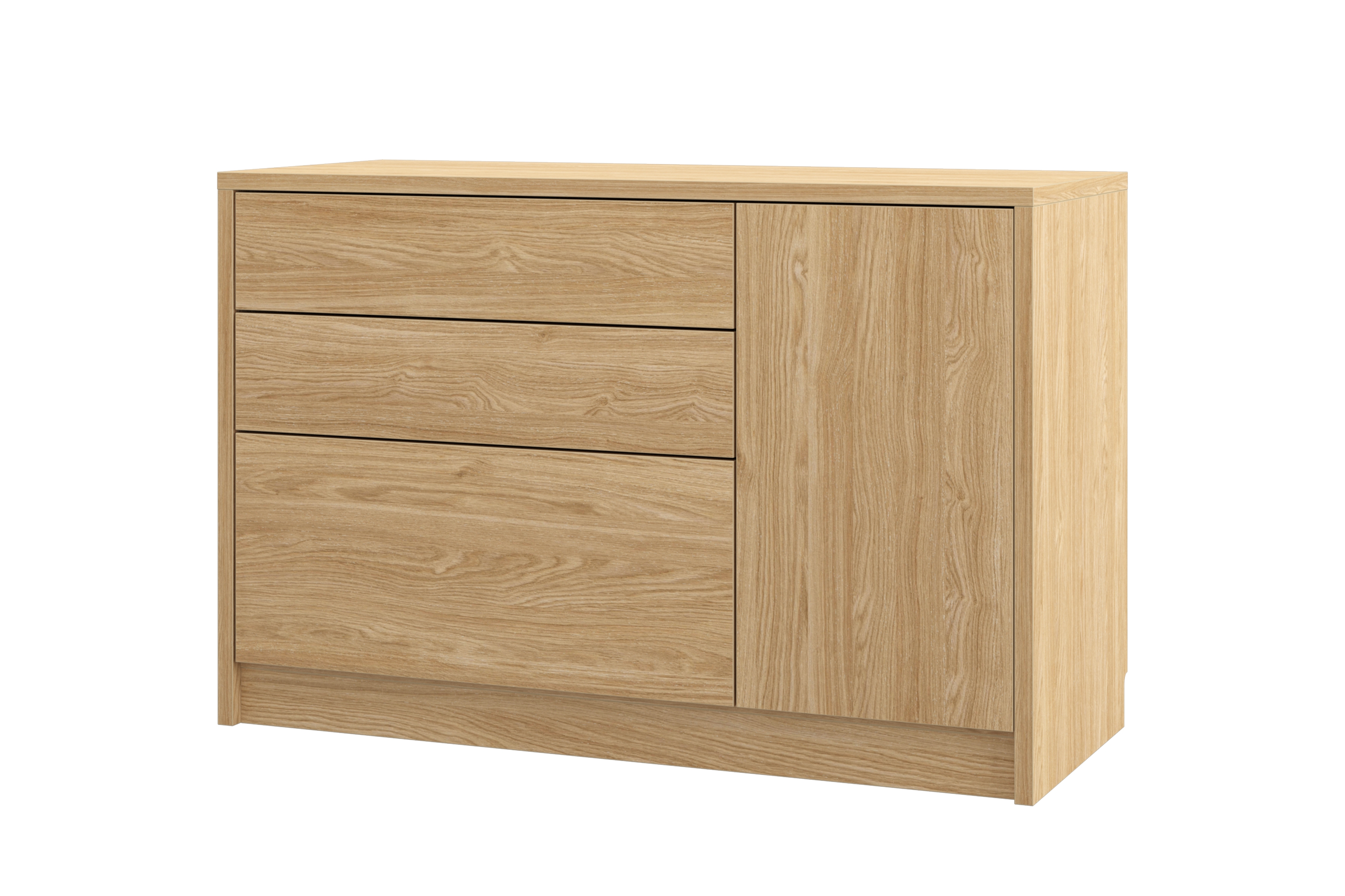 Komoda so zásuvkami Genius 1D3S - 120 cm - Dub olejowany Komoda Genius 1D3S so zásuvkami 120 cm - Dub olejowany