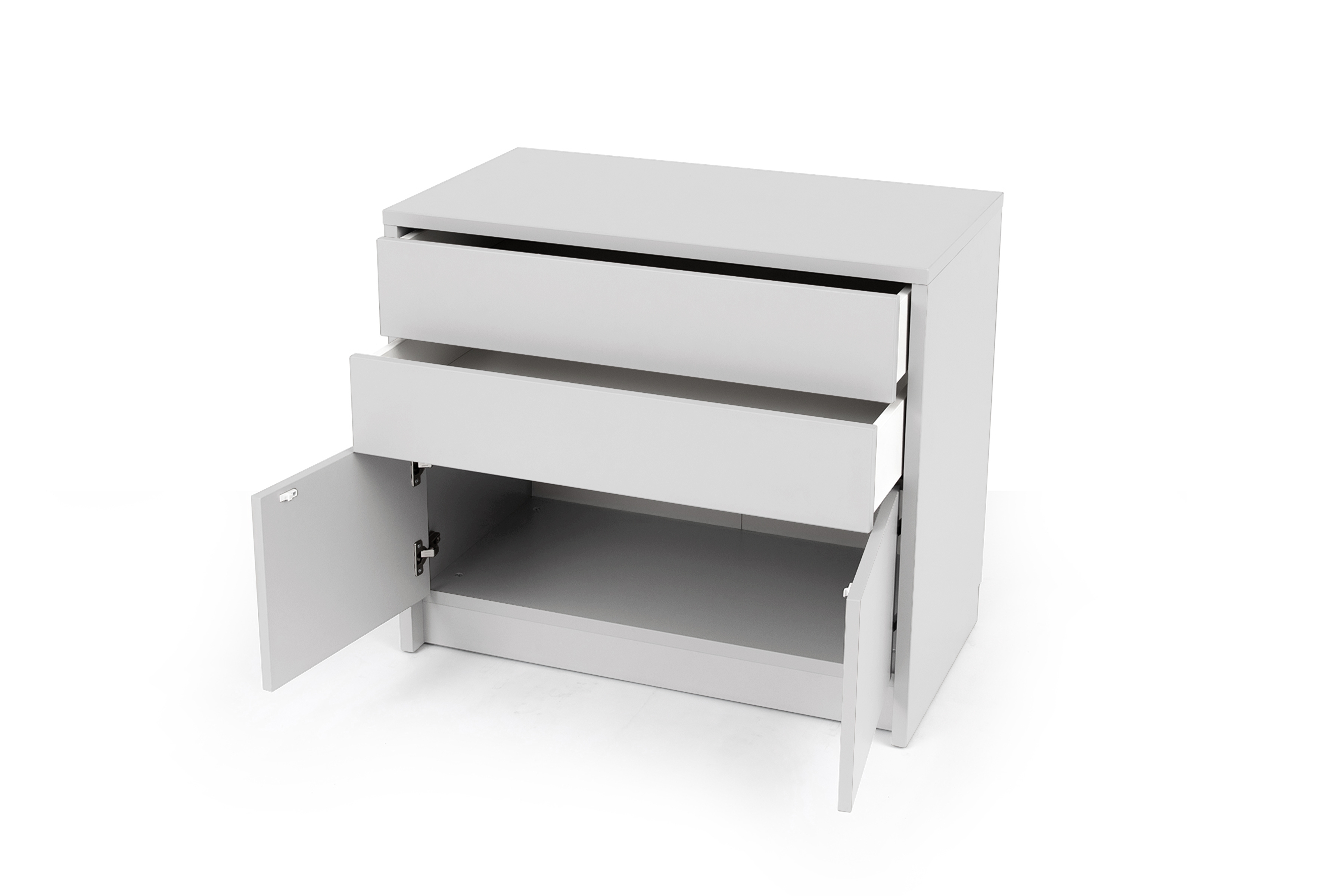 Komoda so zásuvkami Genius 2D2S - 90 cm - biely mat Komoda Genius 2D2S so zásuvkami 90 cm - biely mat