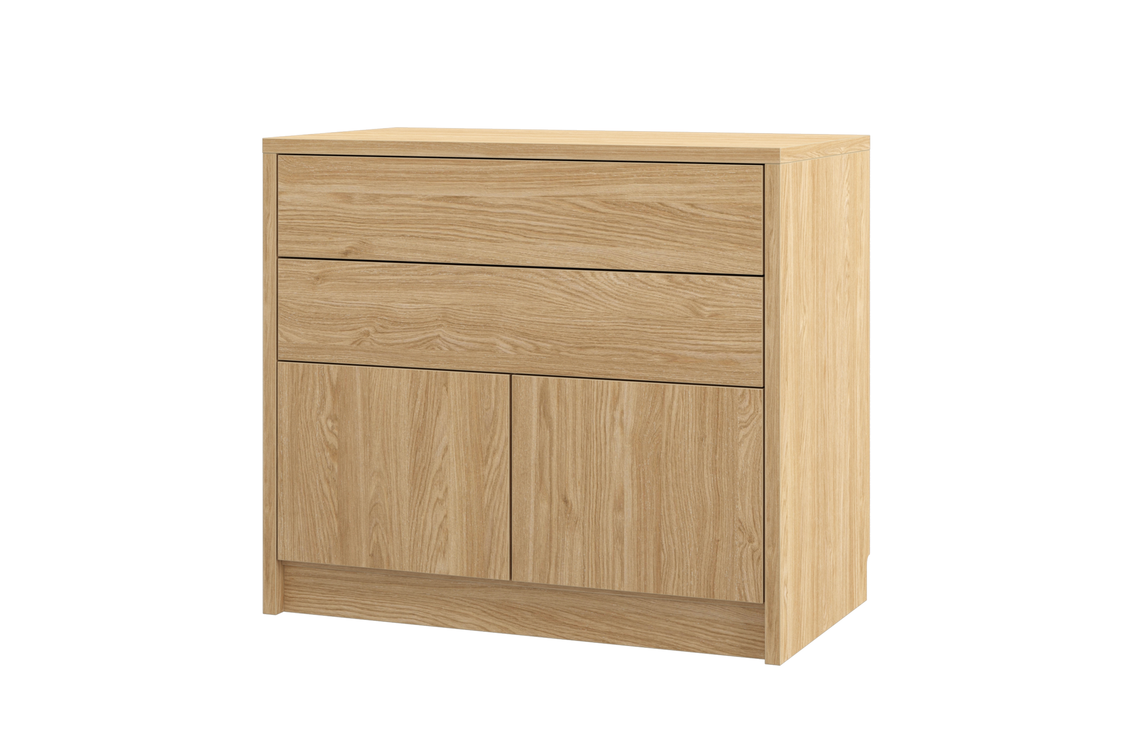 Komoda so zásuvkami Genius 2D2S - 90 cm -  Dub olejowany Komoda Genius 2D2S so zásuvkami 90 cm - Dub olejowany