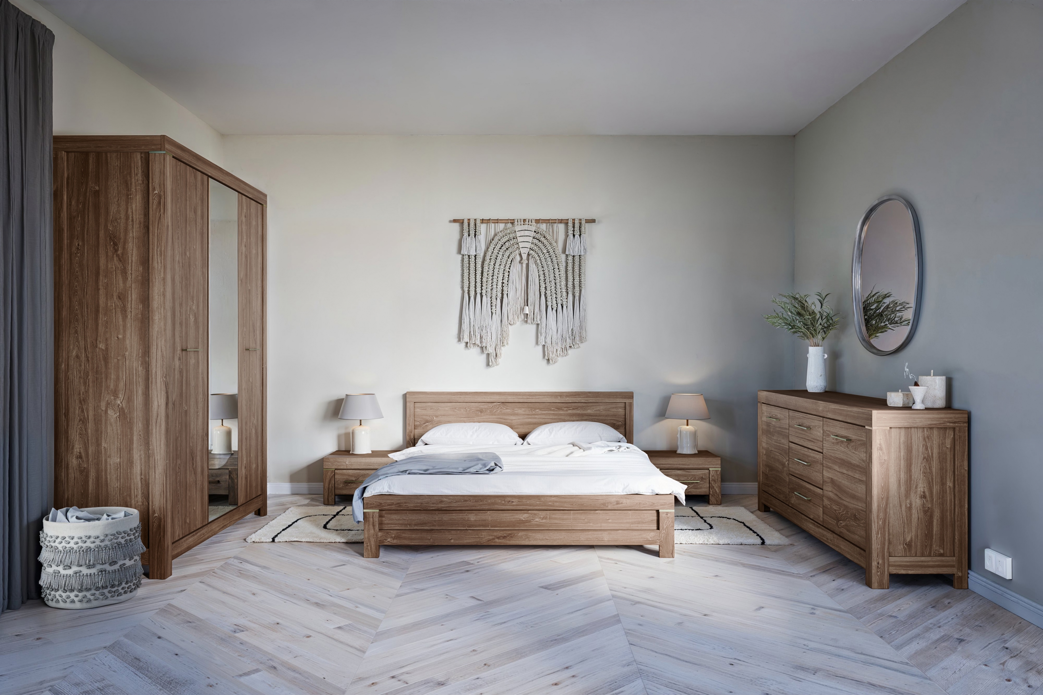 Komoda German 200 cm - dub stirling Komoda German so zásuvkami 200 cm - Dub stirling