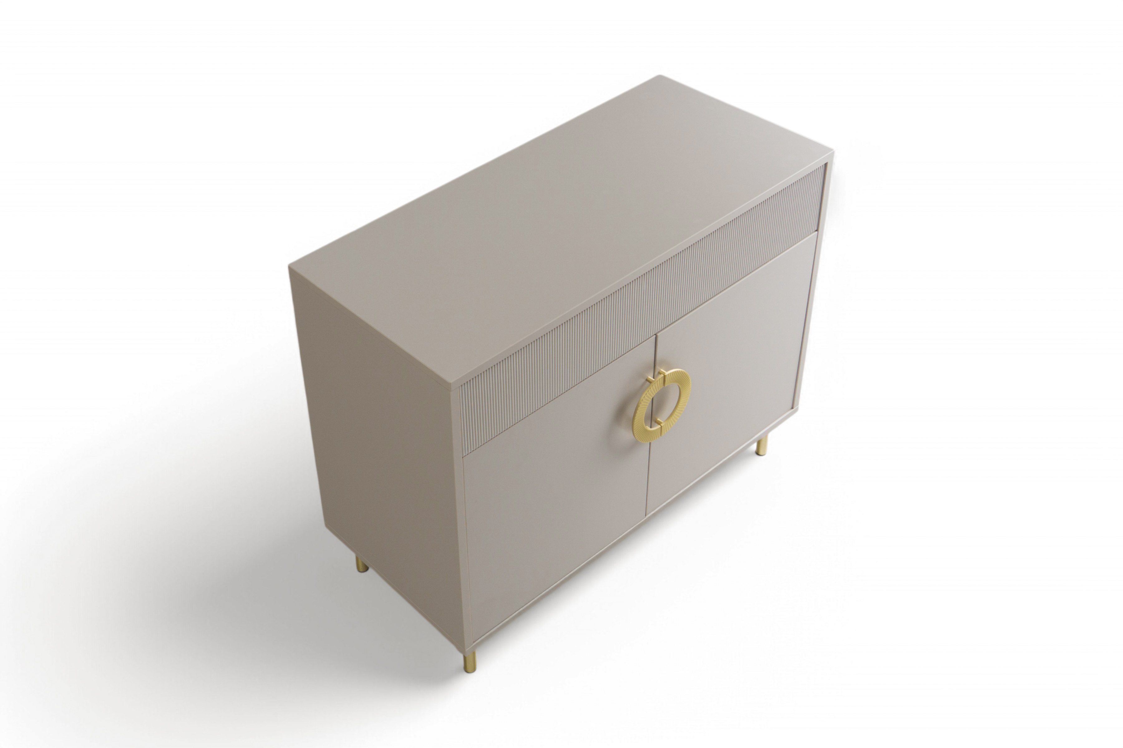 Komoda Nubo 100 cm so zásuvkou - kašmírová / zlatá Komoda Gotimo 100 cm z szuflada  - kašmír / zlote nožičky