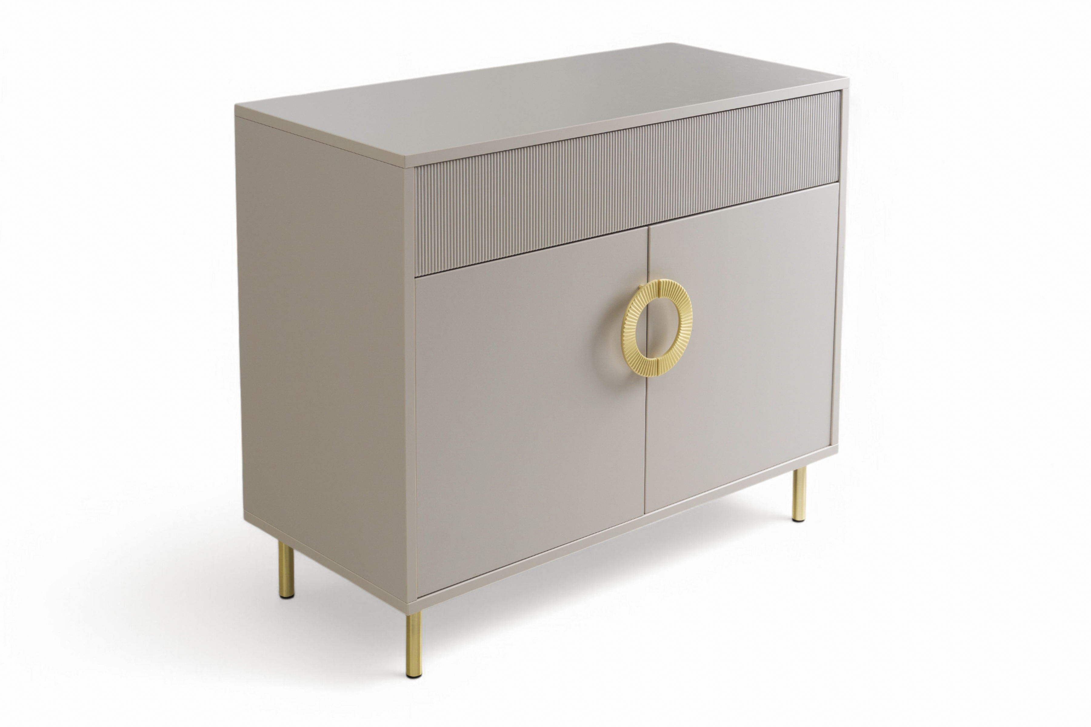 Komoda Nubo 100 cm so zásuvkou - kašmírová / zlatá Komoda Gotimo 100 cm z szuflada  - kašmír / zlote nožičky